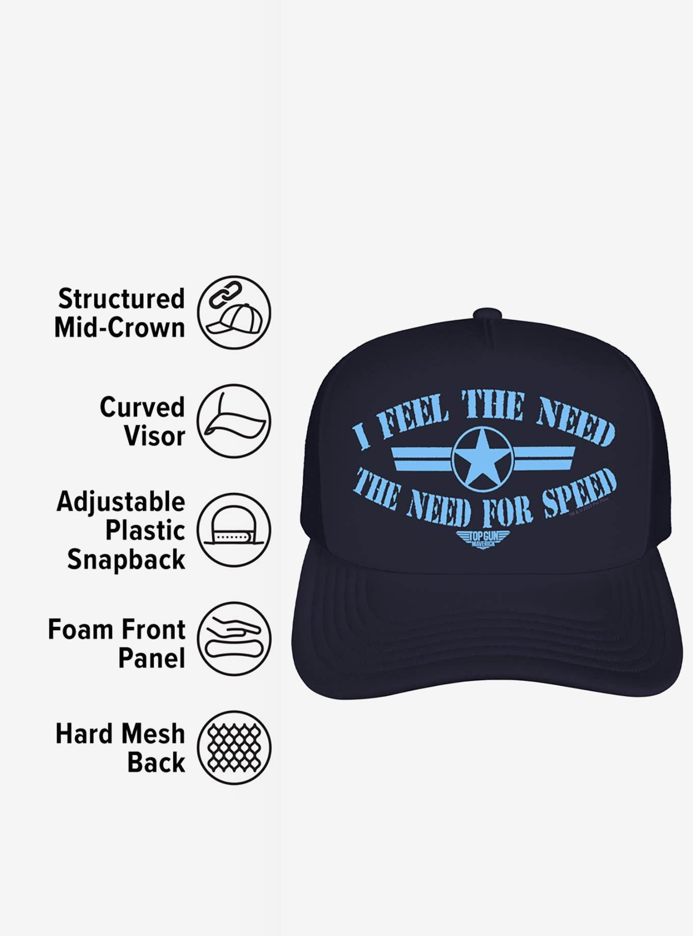 Top Gun: Maverick I Feel The Need Foam Trucker Hat, , alternate