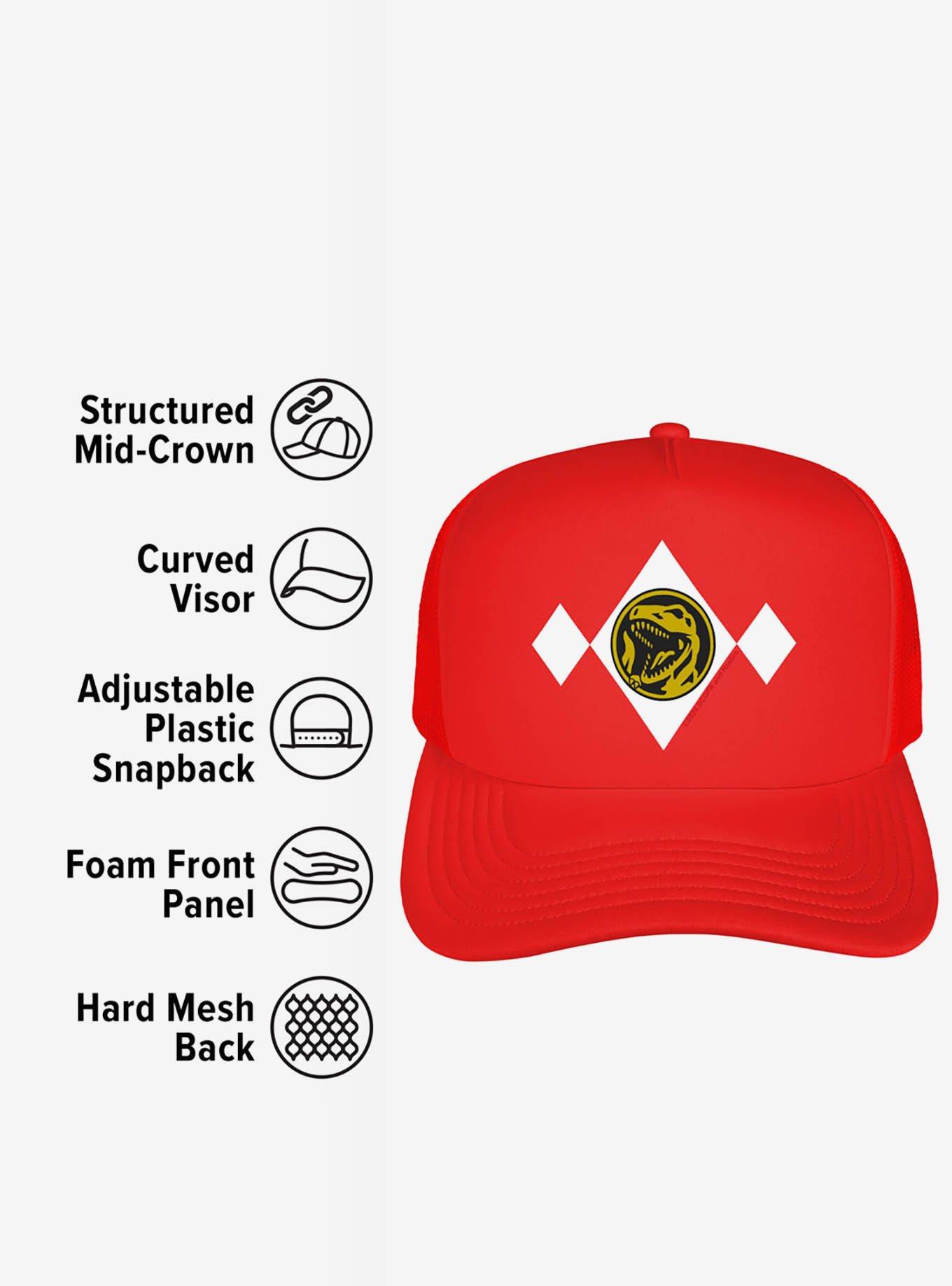 Power Rangers Red Chest Medallion Foam Trucker Hat, , alternate