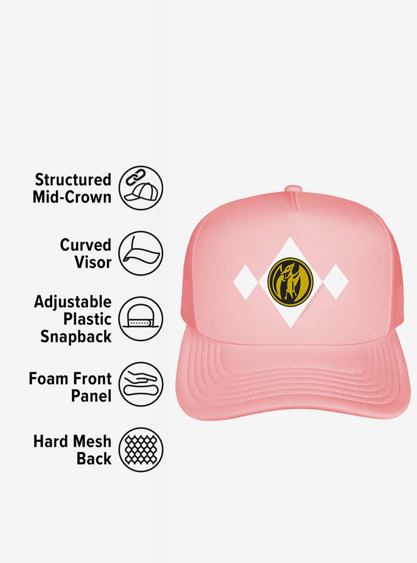 Power Rangers Pink Chest Medallion Foam Trucker Hat, , alternate