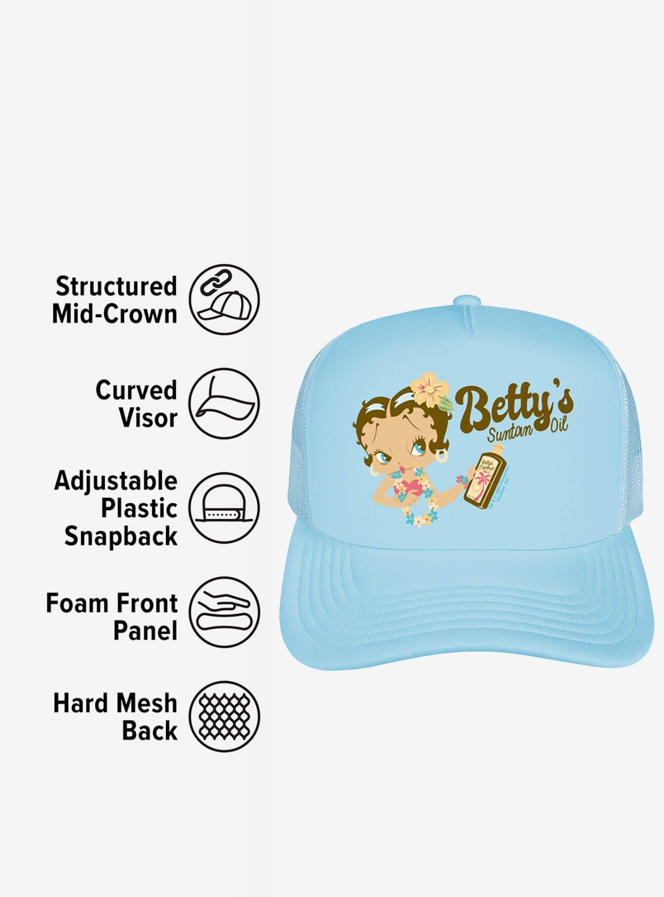 Betty Boop Betty's Suntan Oil Foam Trucker Hat, , alternate