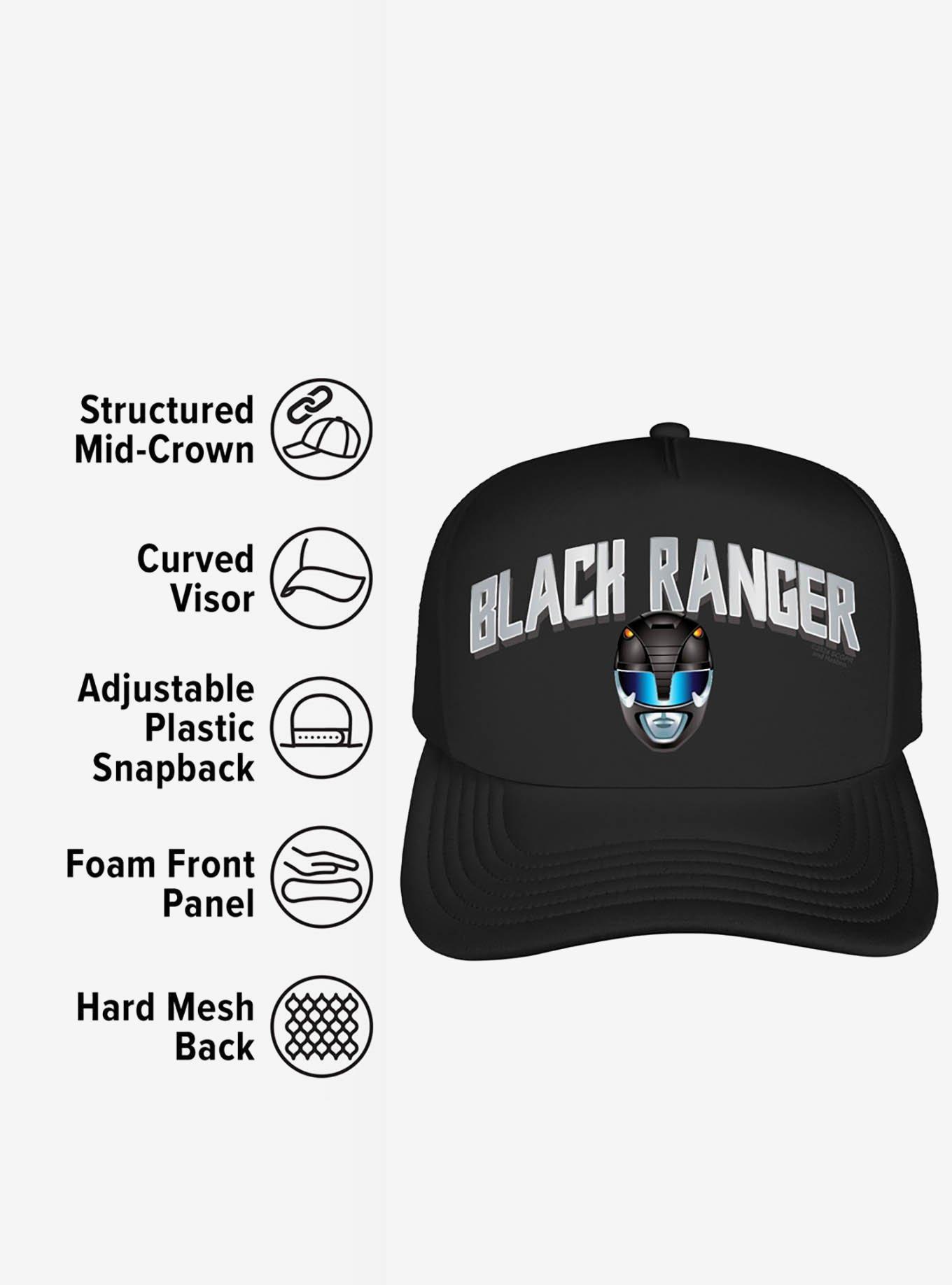 Power Rangers Black Ranger Helmet Foam Trucker Hat, , alternate