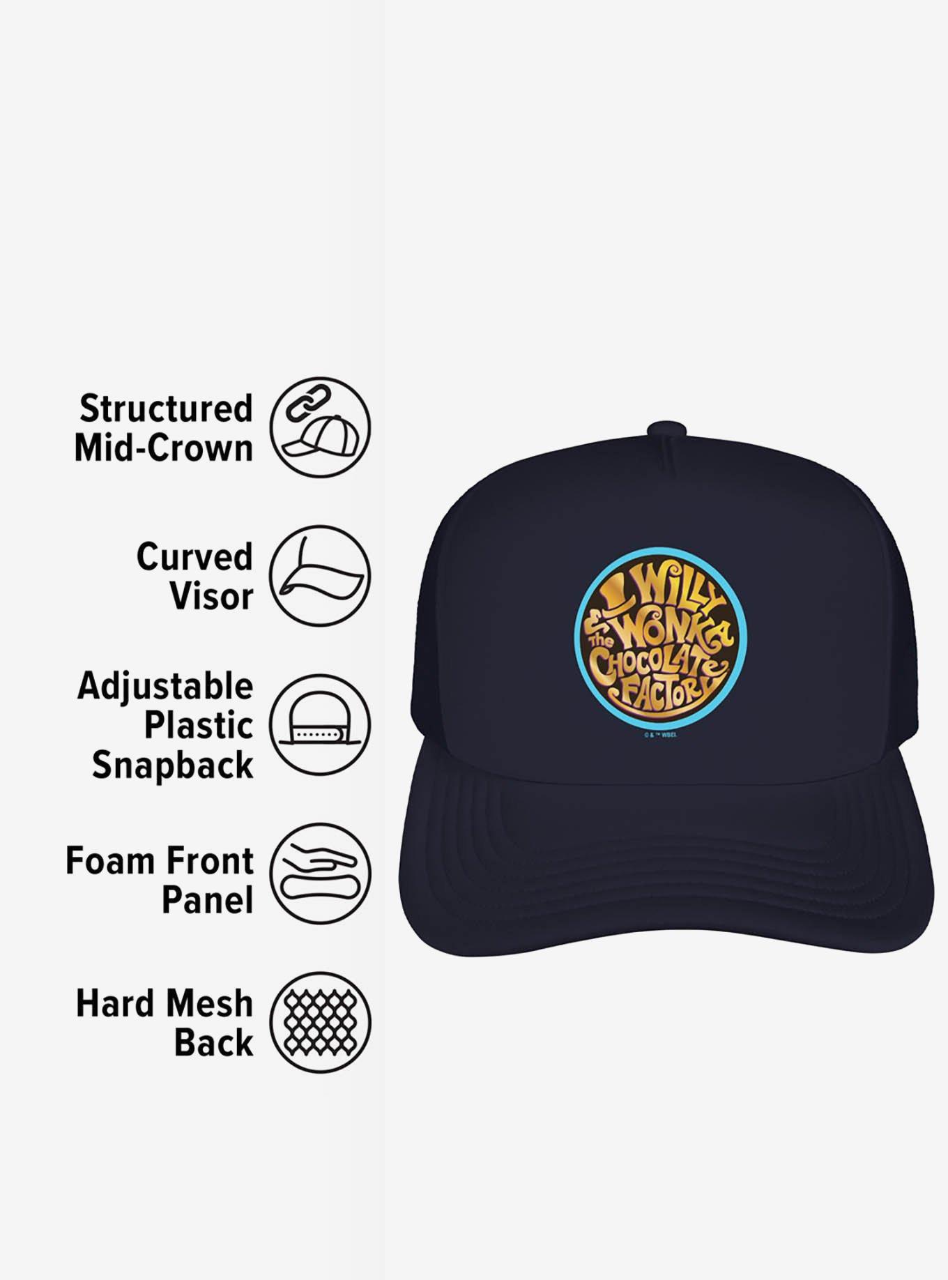 Willy Wonka And The Chocolate Factory Logo Foam Trucker Hat