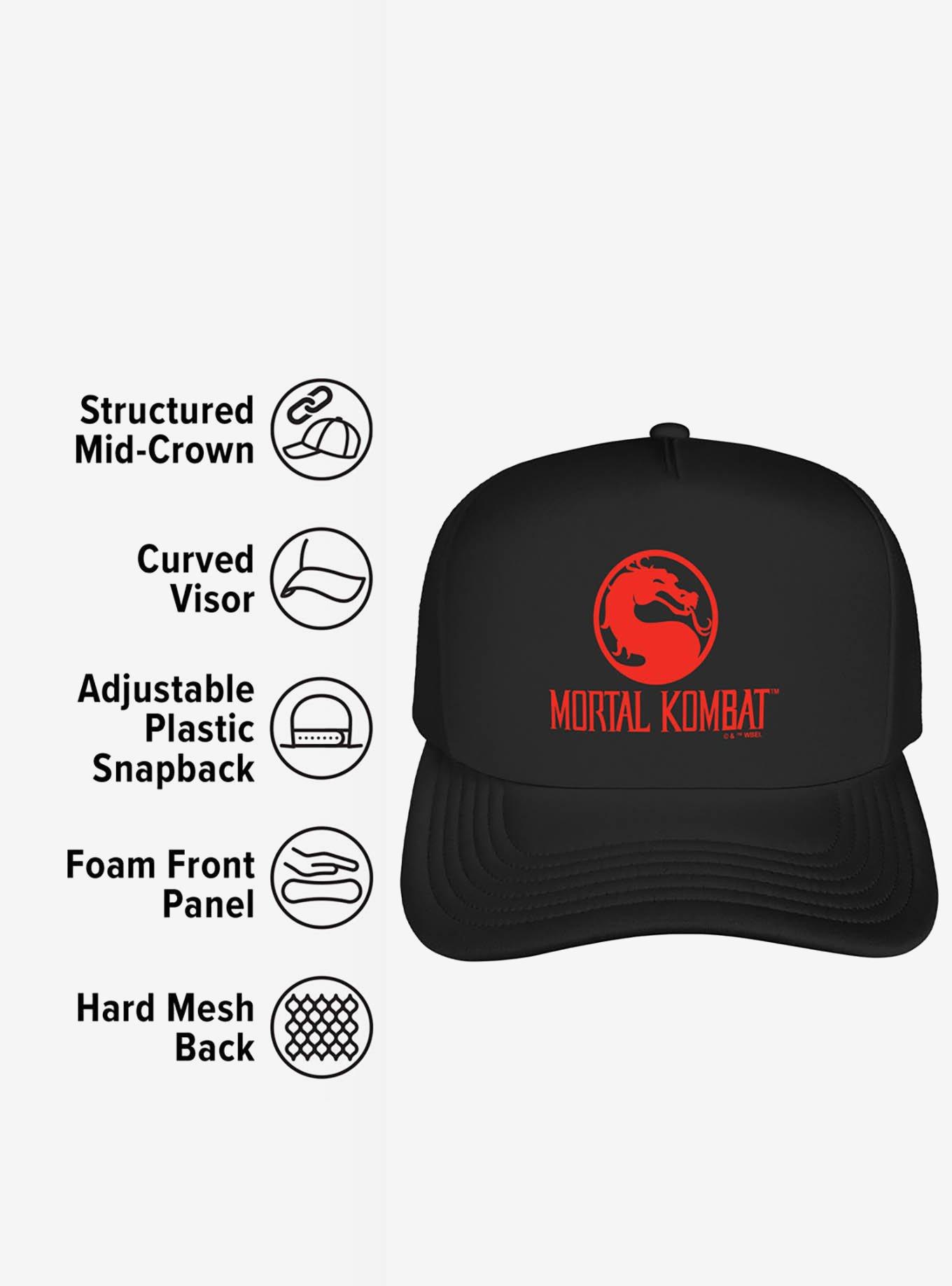 Mortal Kombat Dragon Logo Foam Trucker Hat, , alternate