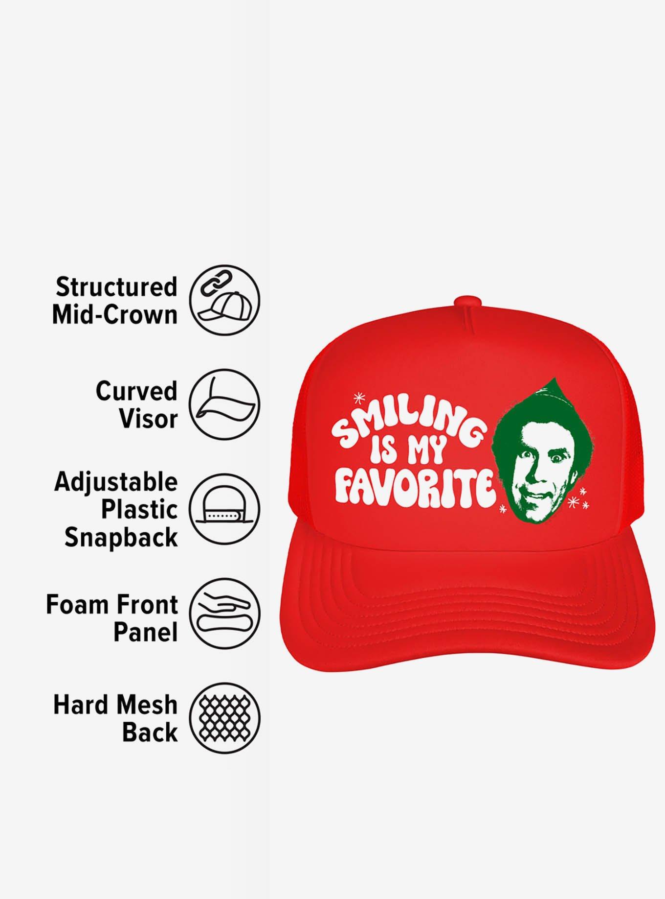 Elf Smiling Is My Favorite Foam Trucker Hat, , alternate