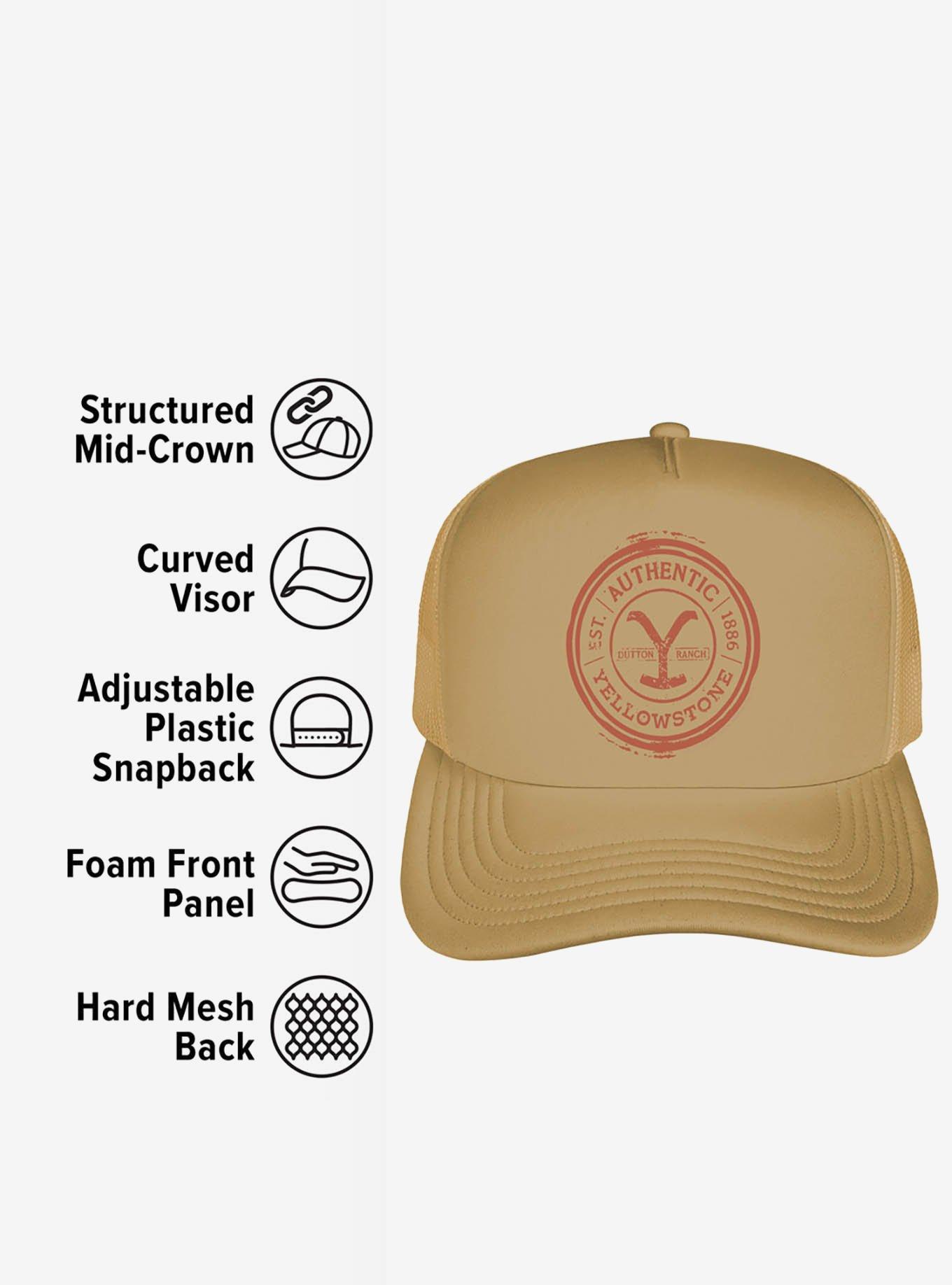 Yellowstone Authentic Brand Foam Trucker Hat, , alternate