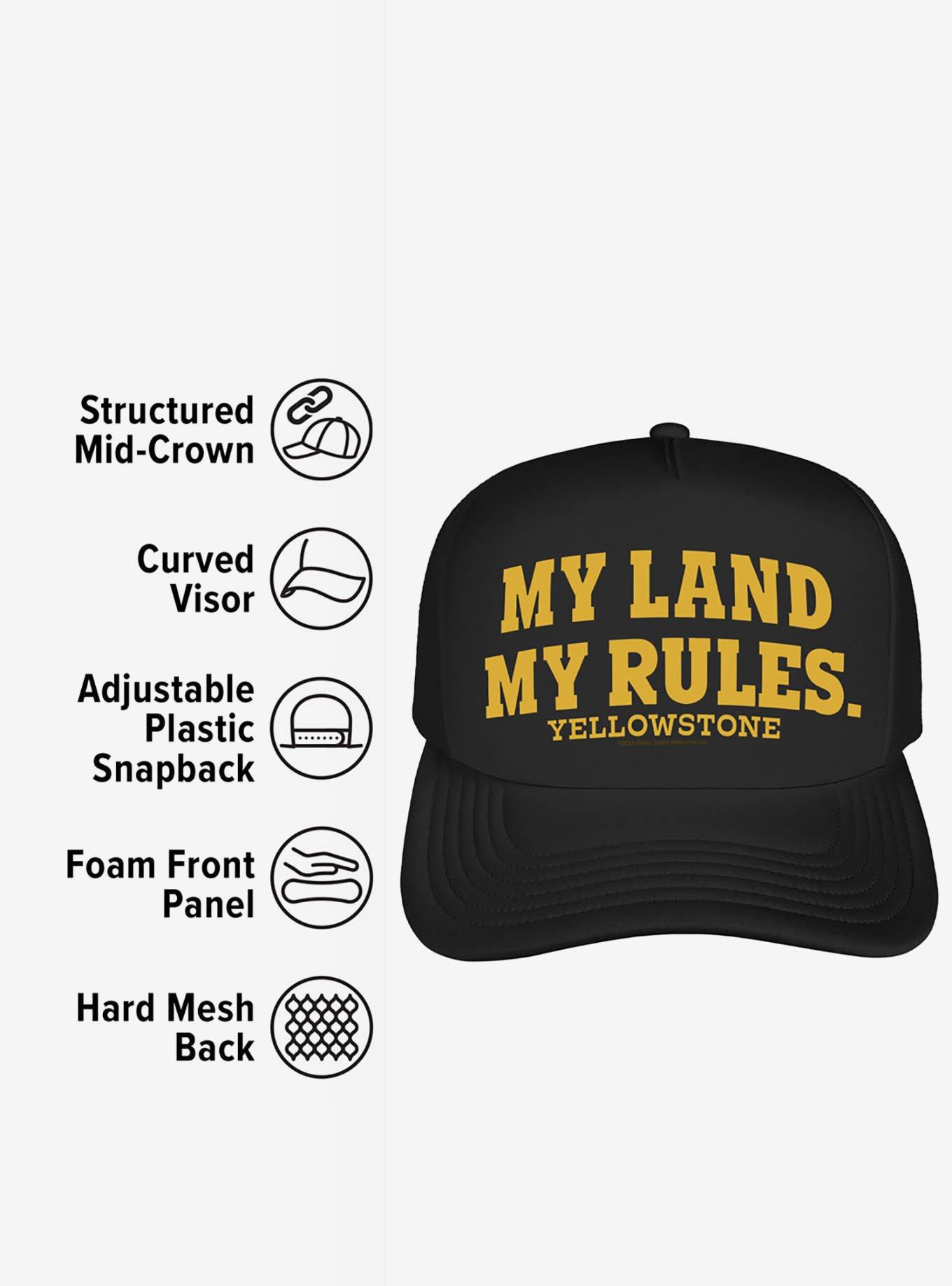 Yellowstone My Land My Rules Foam Trucker Hat, , alternate