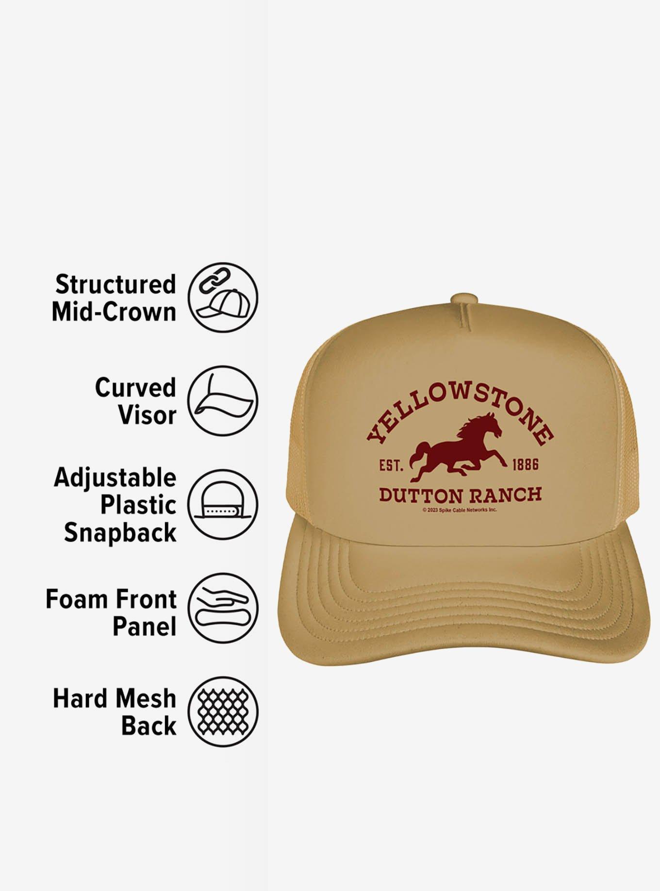 Yellowstone Dutton Ranch 1886 Foam Trucker Hat, , alternate
