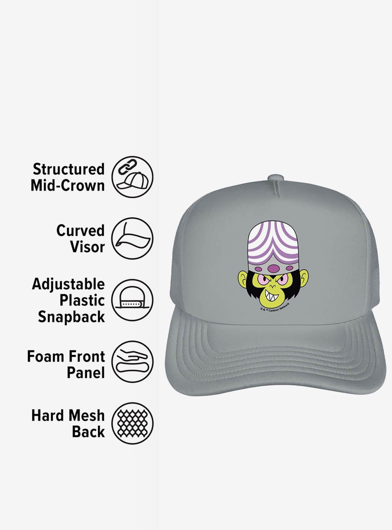 The Powerpuff Girls Mojo Jojo Head Foam Trucker Hat, , alternate