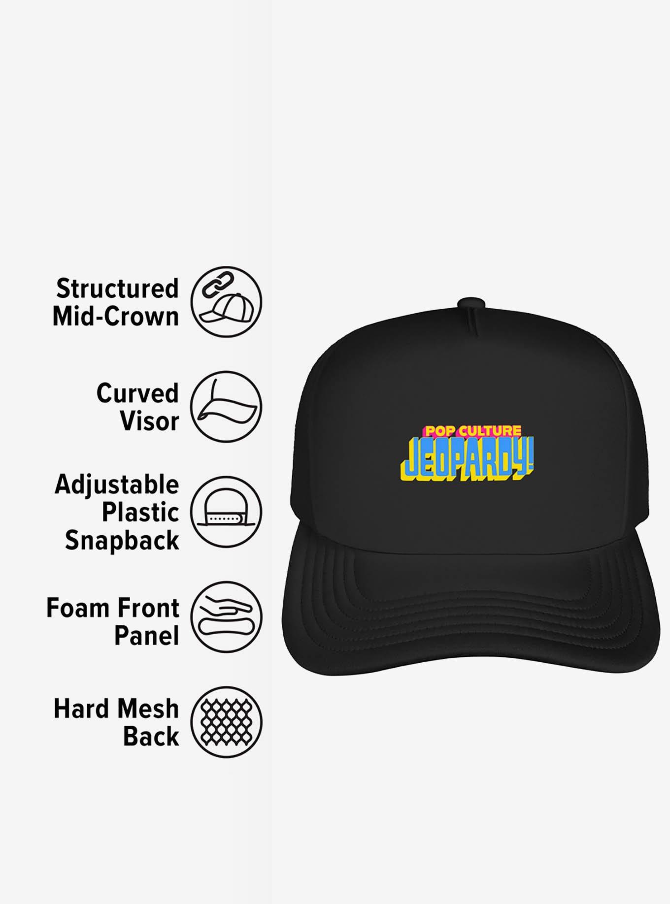 Pop Culture Jeopardy Logo Foam Trucker Hat, , alternate