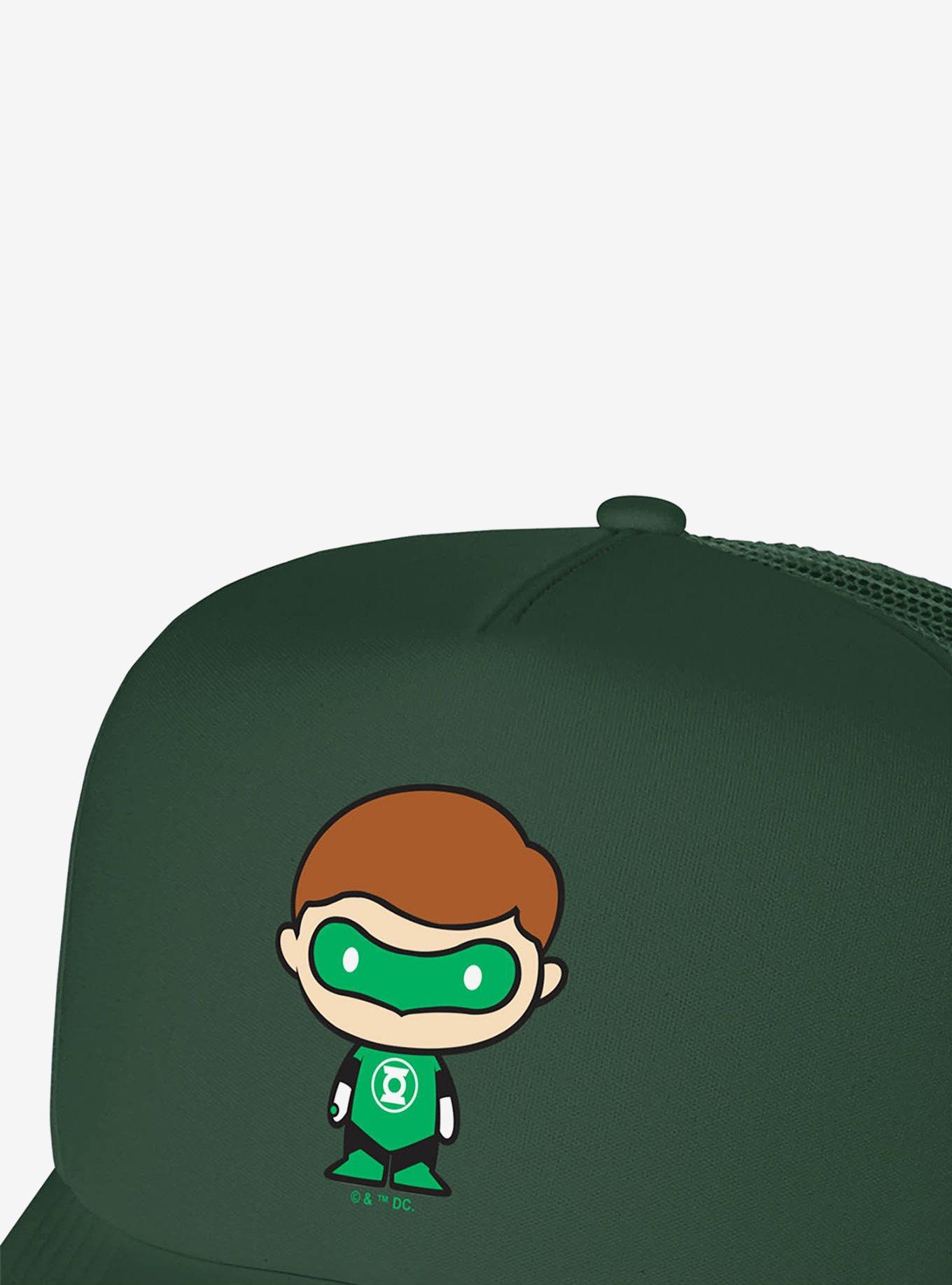 Green Lantern Cute Chibi Character Foam Trucker Hat, , hi-res