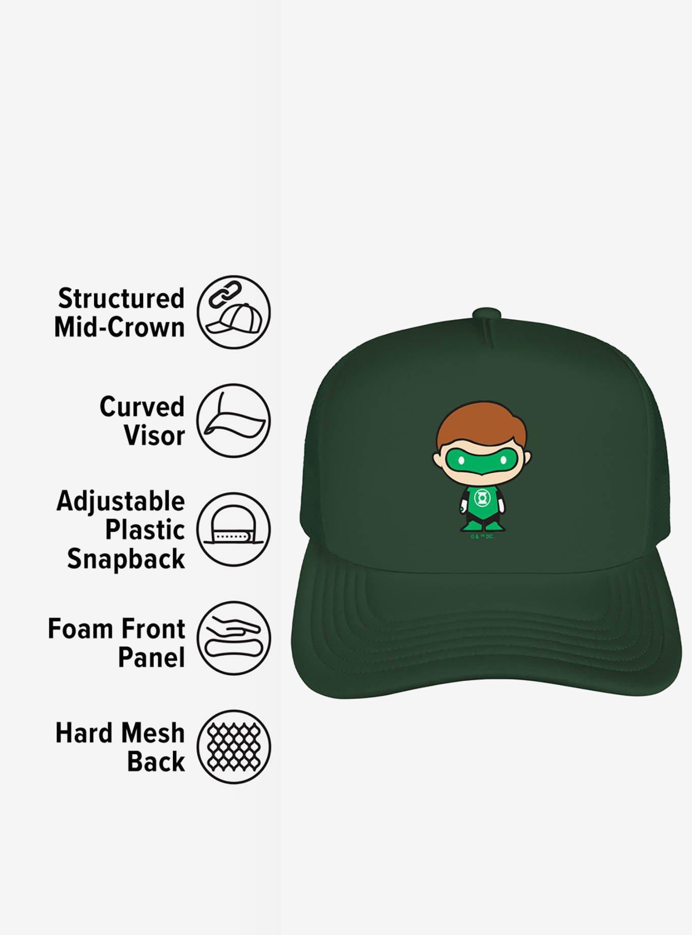 Green Lantern Cute Chibi Character Foam Trucker Hat, , alternate
