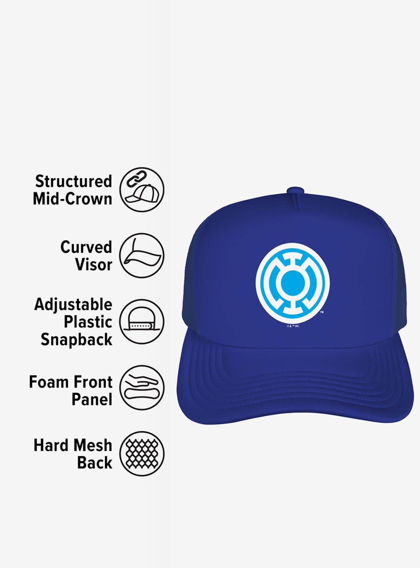 Green Lantern Blackest Night Blue Lantern Foam Trucker Hat, , alternate
