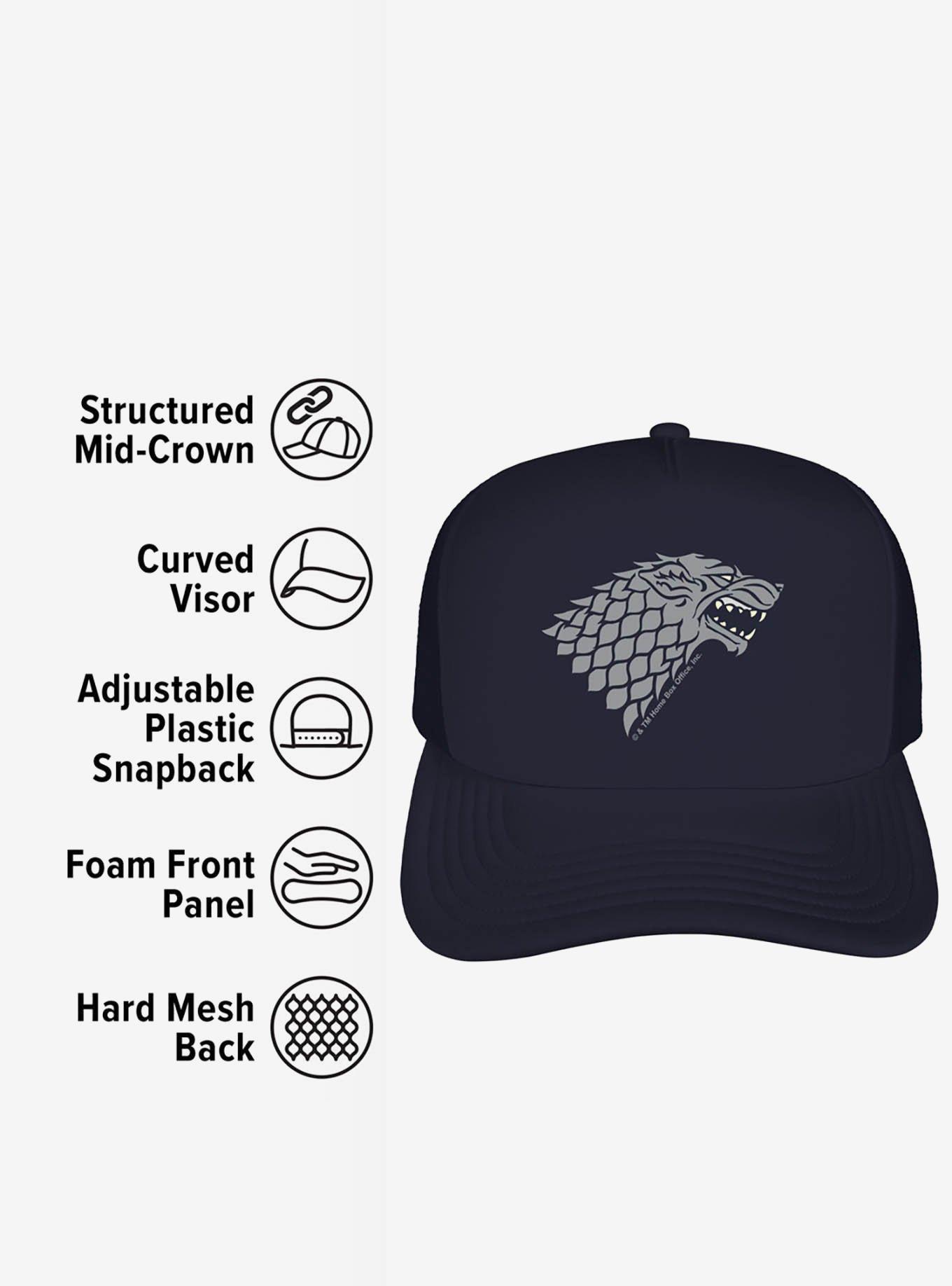 Game Of Thrones Stark Sigil Foam Trucker Hat, , alternate