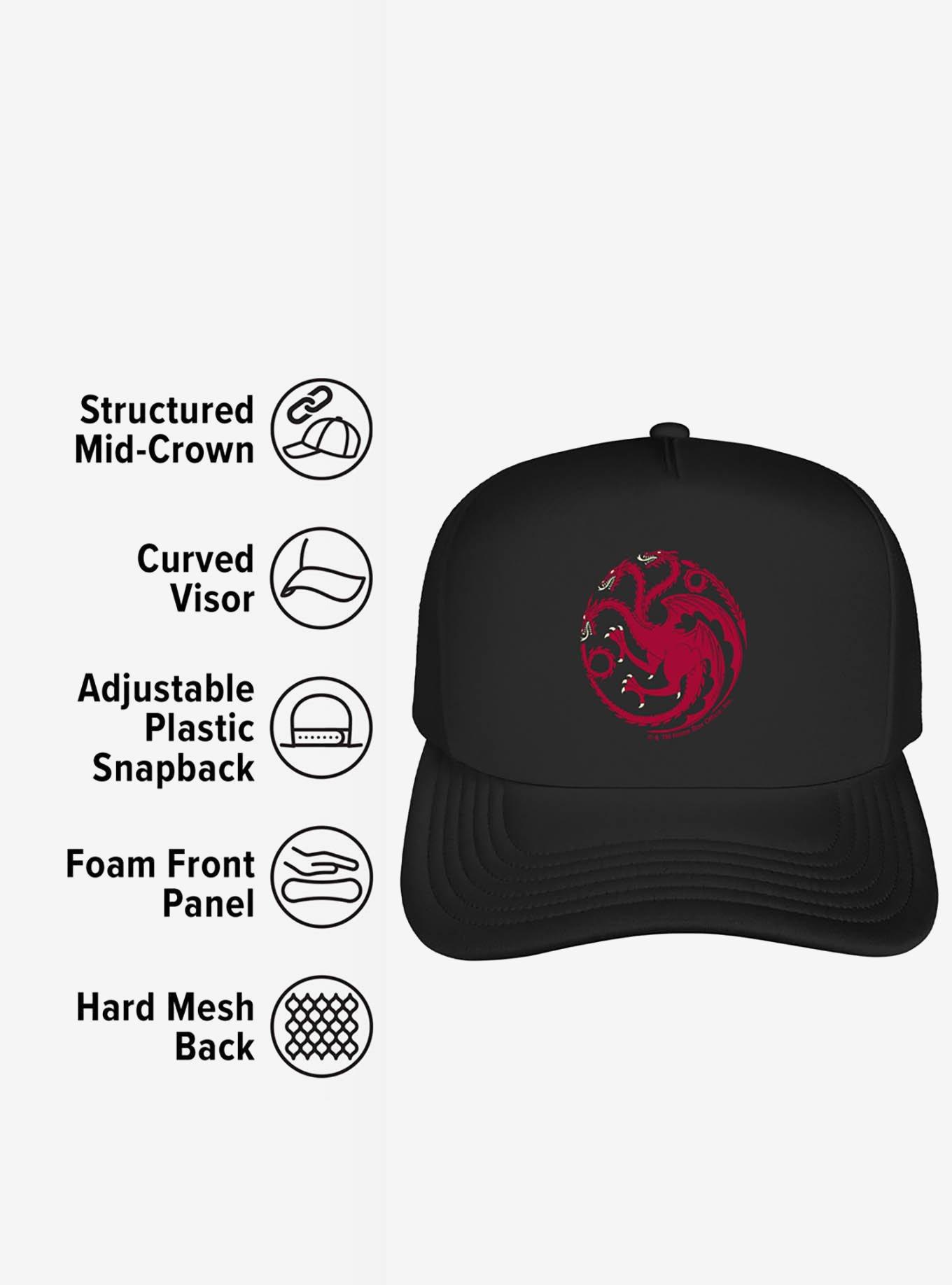 Game Of Thrones Targaryen Sigil Foam Trucker Hat, , alternate