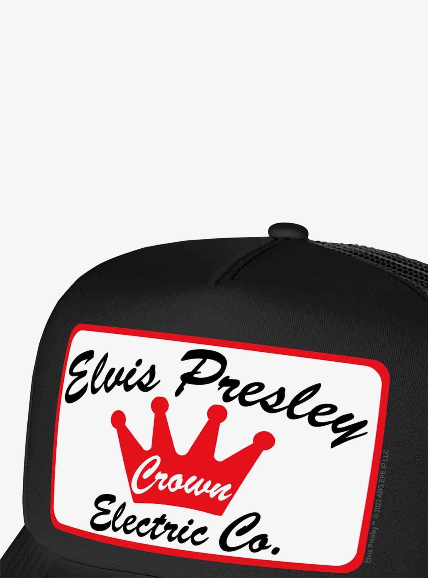 Elvis Presley Crown Electric Logo Foam Trucker Hat, , hi-res