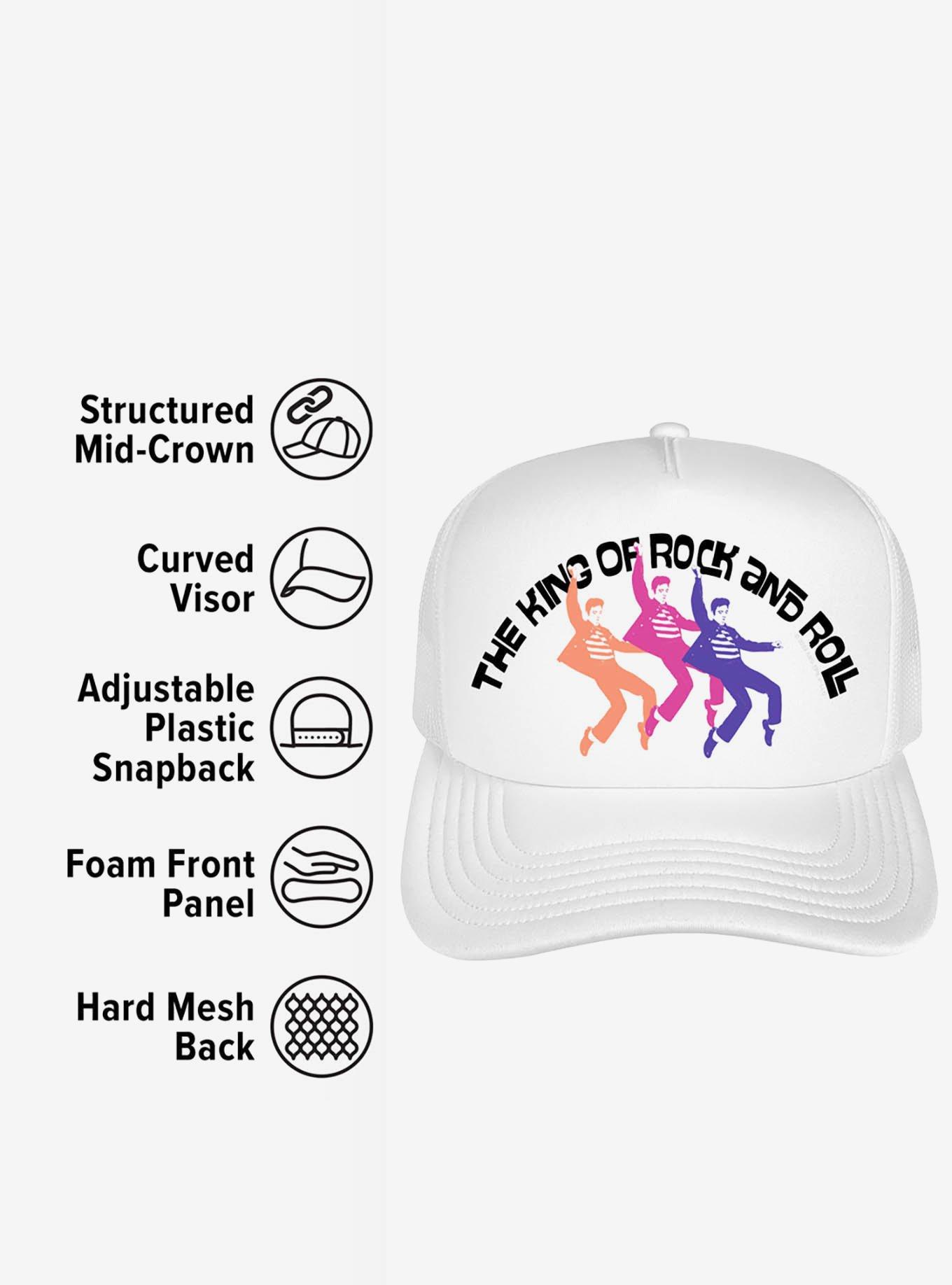 Elvis Presley The King Of Rock And Roll Dance Foam Trucker Hat, , alternate