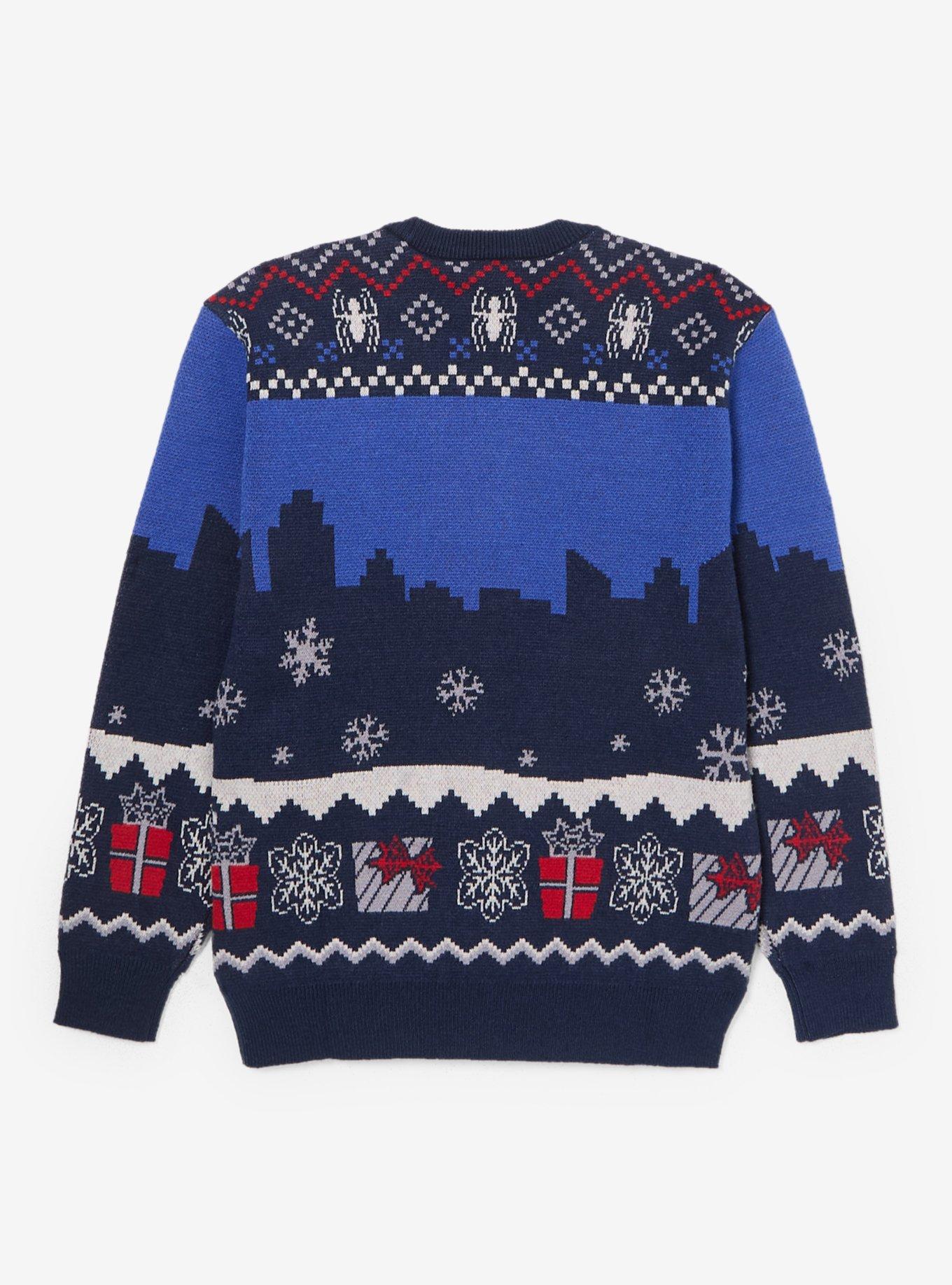 Marvel Spider-Man Light-Up Youth Holiday Sweater - BoxLunch Exclusive, , hi-res
