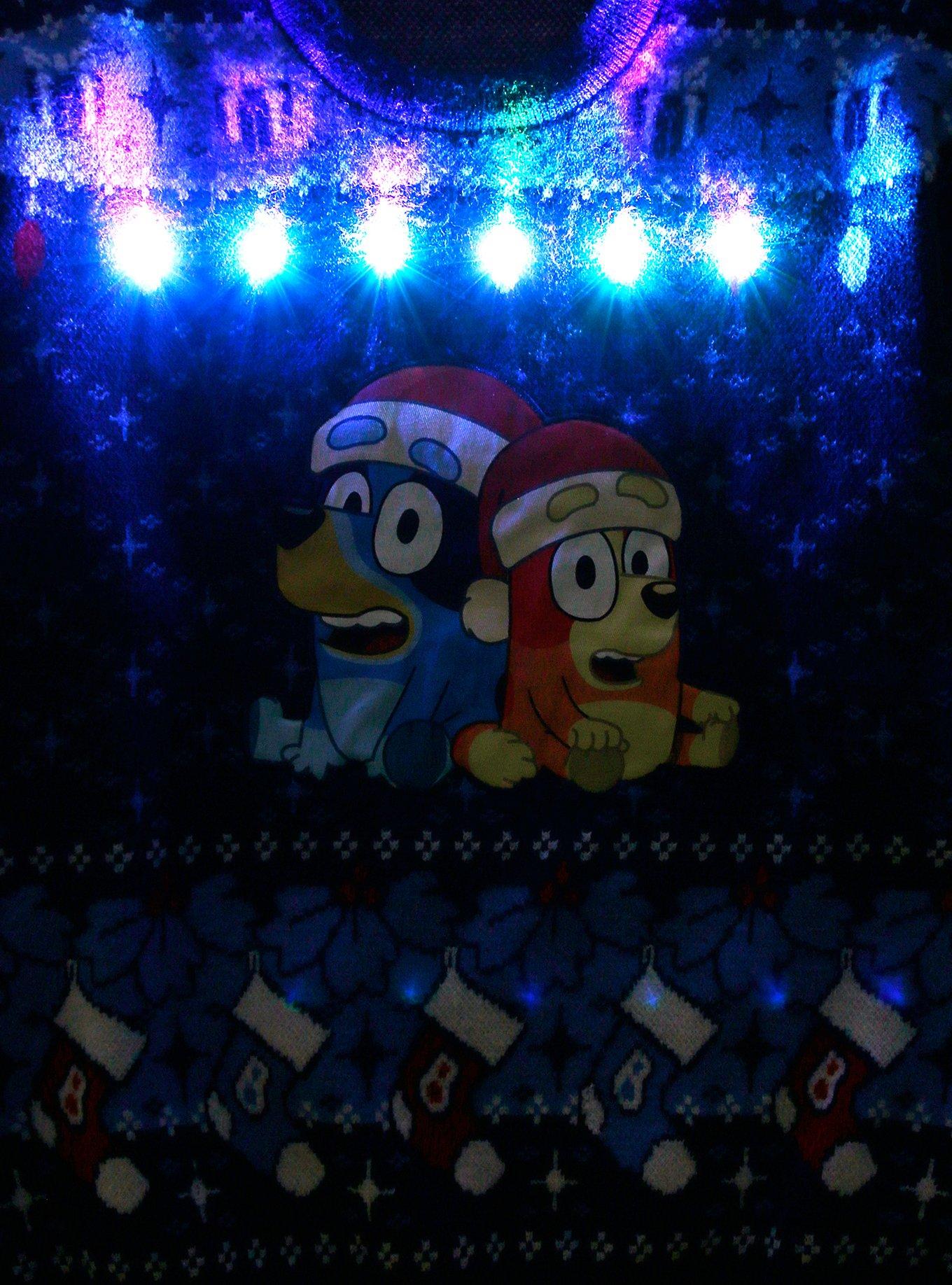 Bluey Bingo & Bluey Light-Up Youth Holiday Sweater &mdash; BoxLunch Exclusive, , alternate