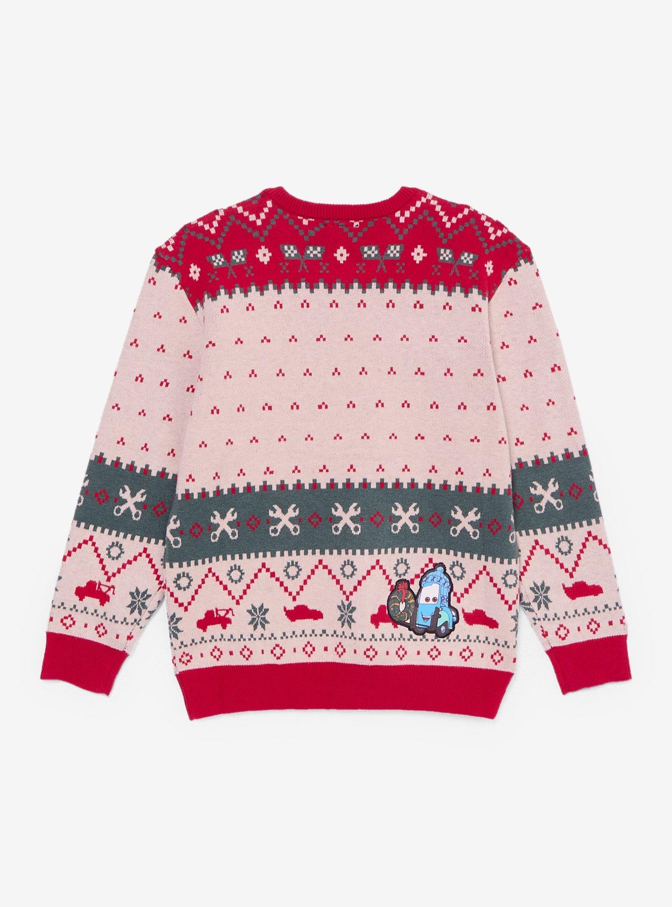 Disney Pixar Cars Lightning McQueen & Mater Holiday Youth Sweater - BoxLunch Exclusive, , hi-res