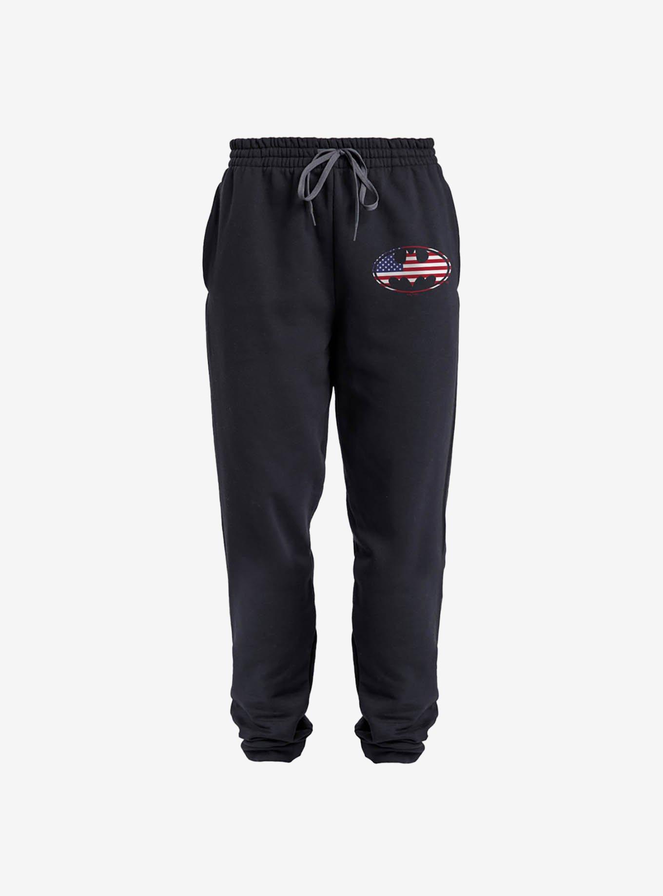DC Comics Batman USA Flag Shield Logo Jogger Sweatpants, , hi-res