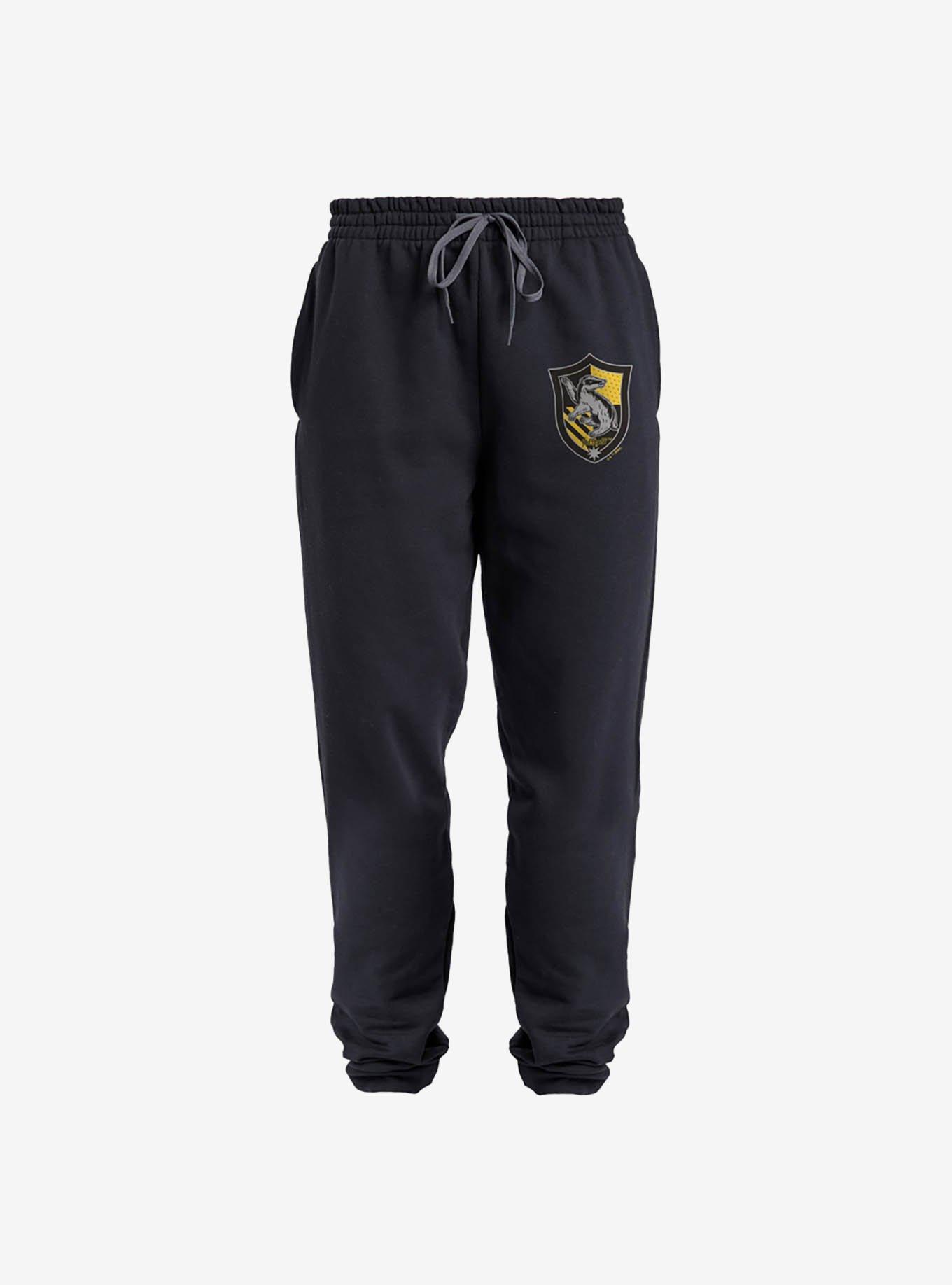 Harry Potter Hufflepuff Plaid Crest Jogger Sweatpants, , hi-res