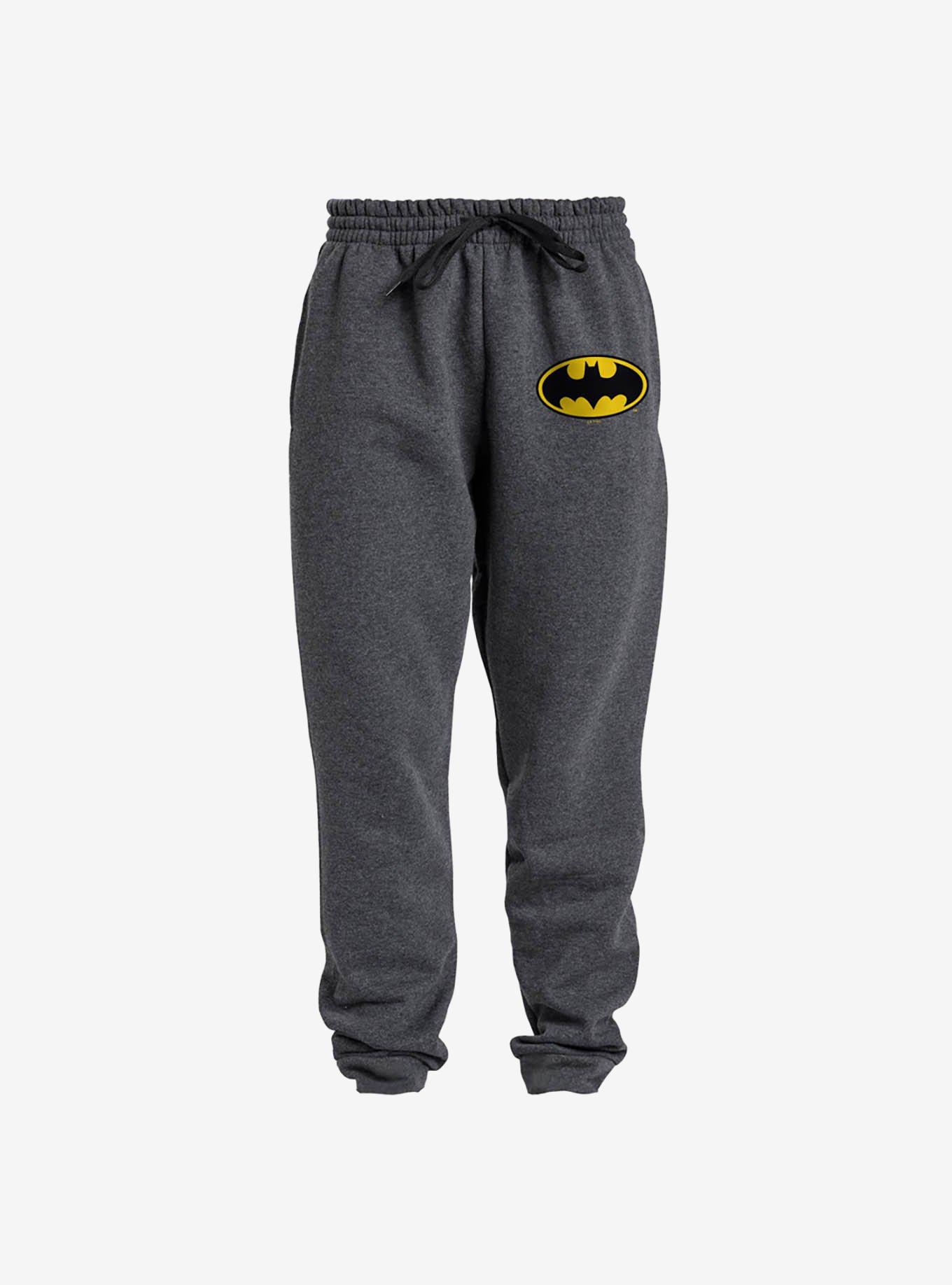 DC Comics Batman Classic Bat Shield Logo Jogger Sweatpants, CHARCOAL, alternate