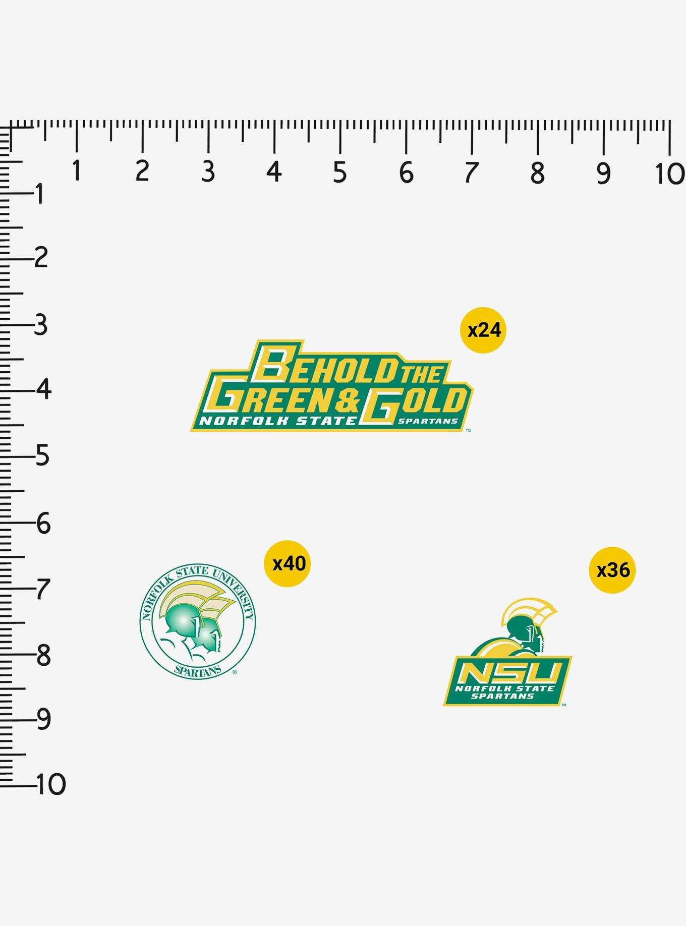 Norfolk State University NSU Green And Gold 100ct Sticker Pack, , alternate