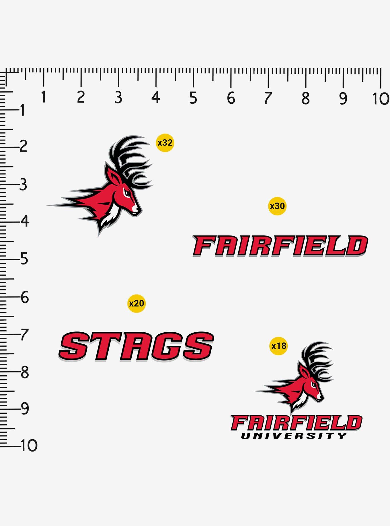 Fairfield University 100ct Sticker Pack, , alternate