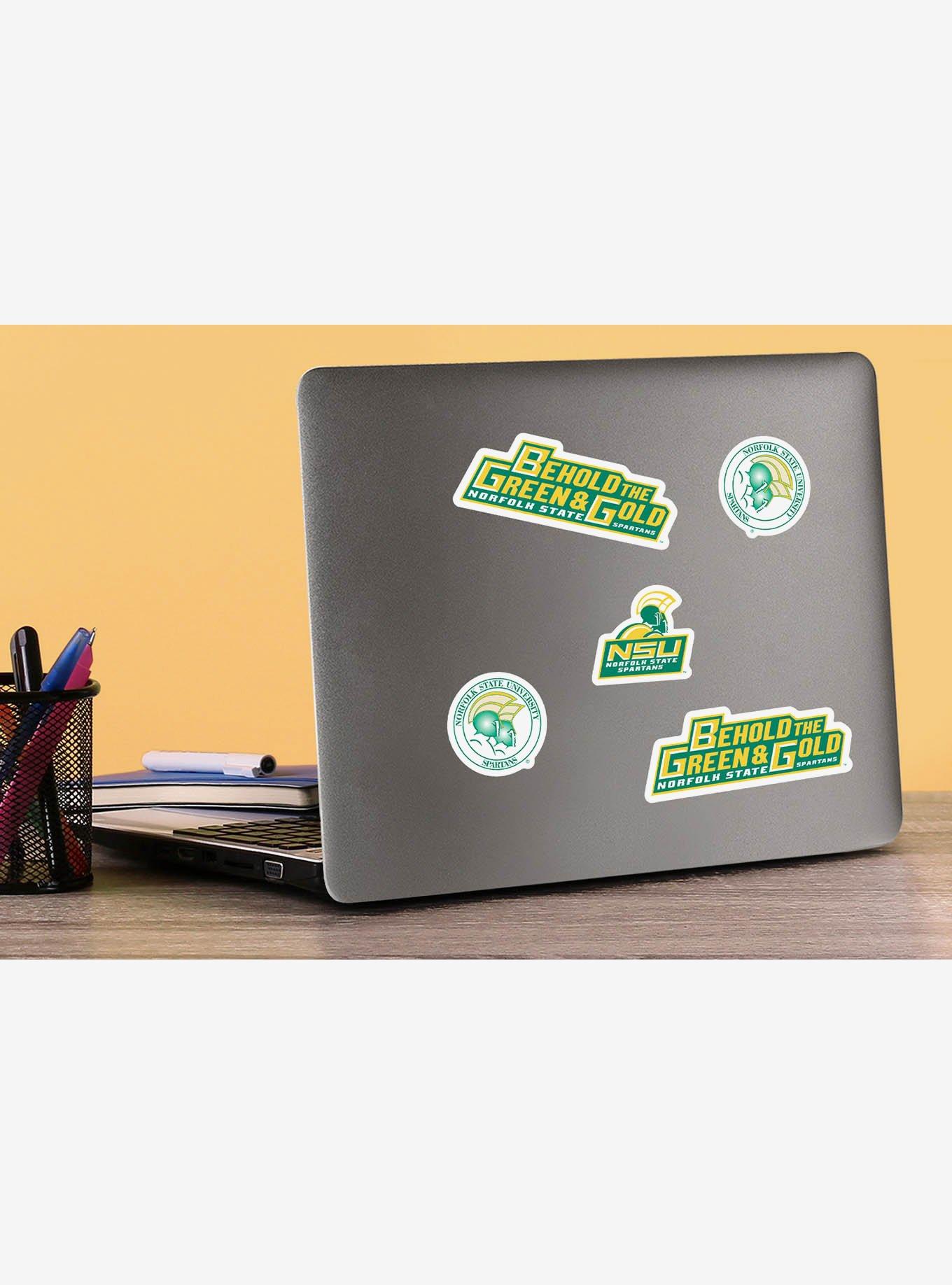 Norfolk State University NSU Green And Gold 100ct Sticker Pack, , hi-res