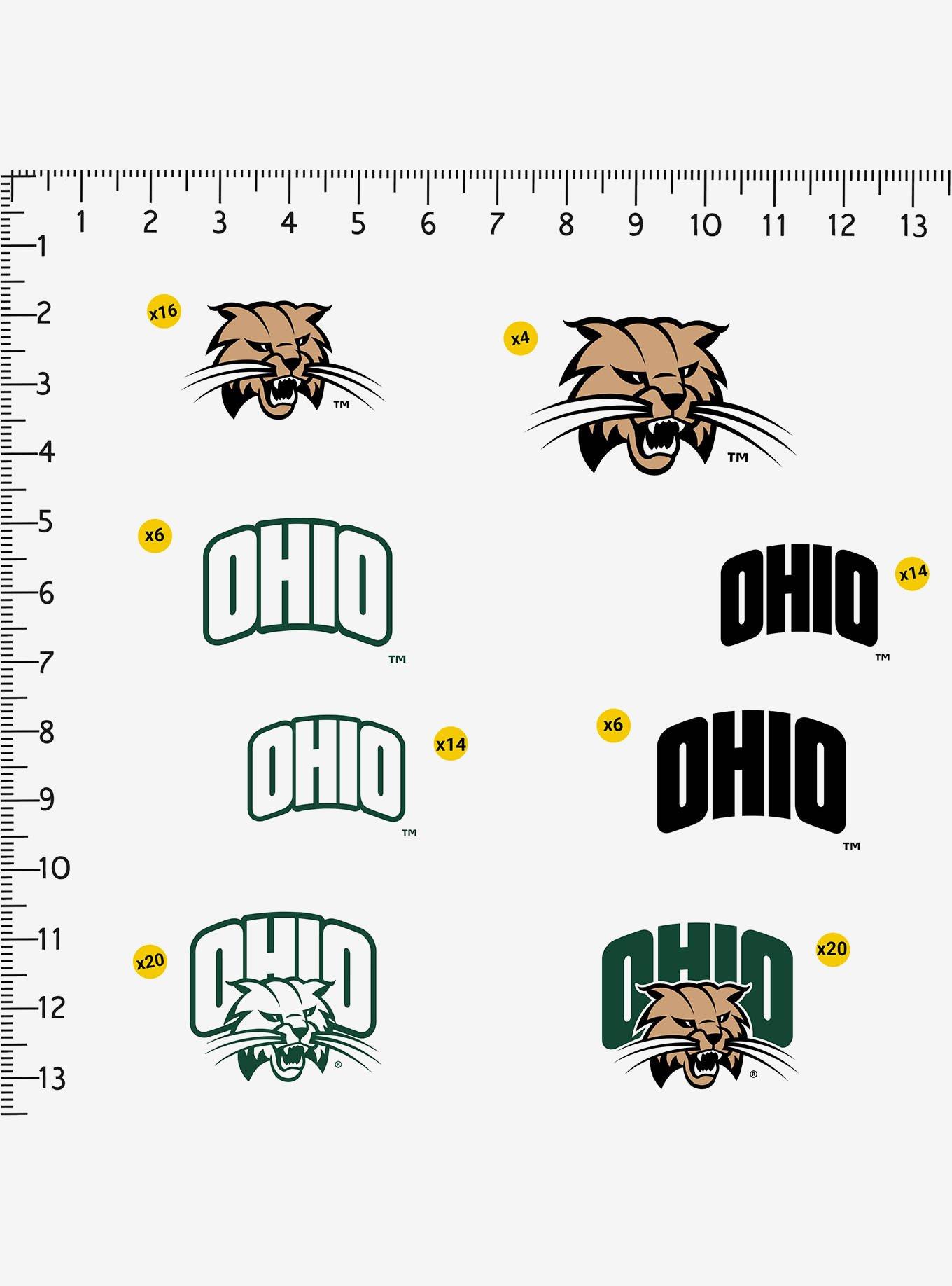 Ohio University 100ct Sticker Pack, , alternate