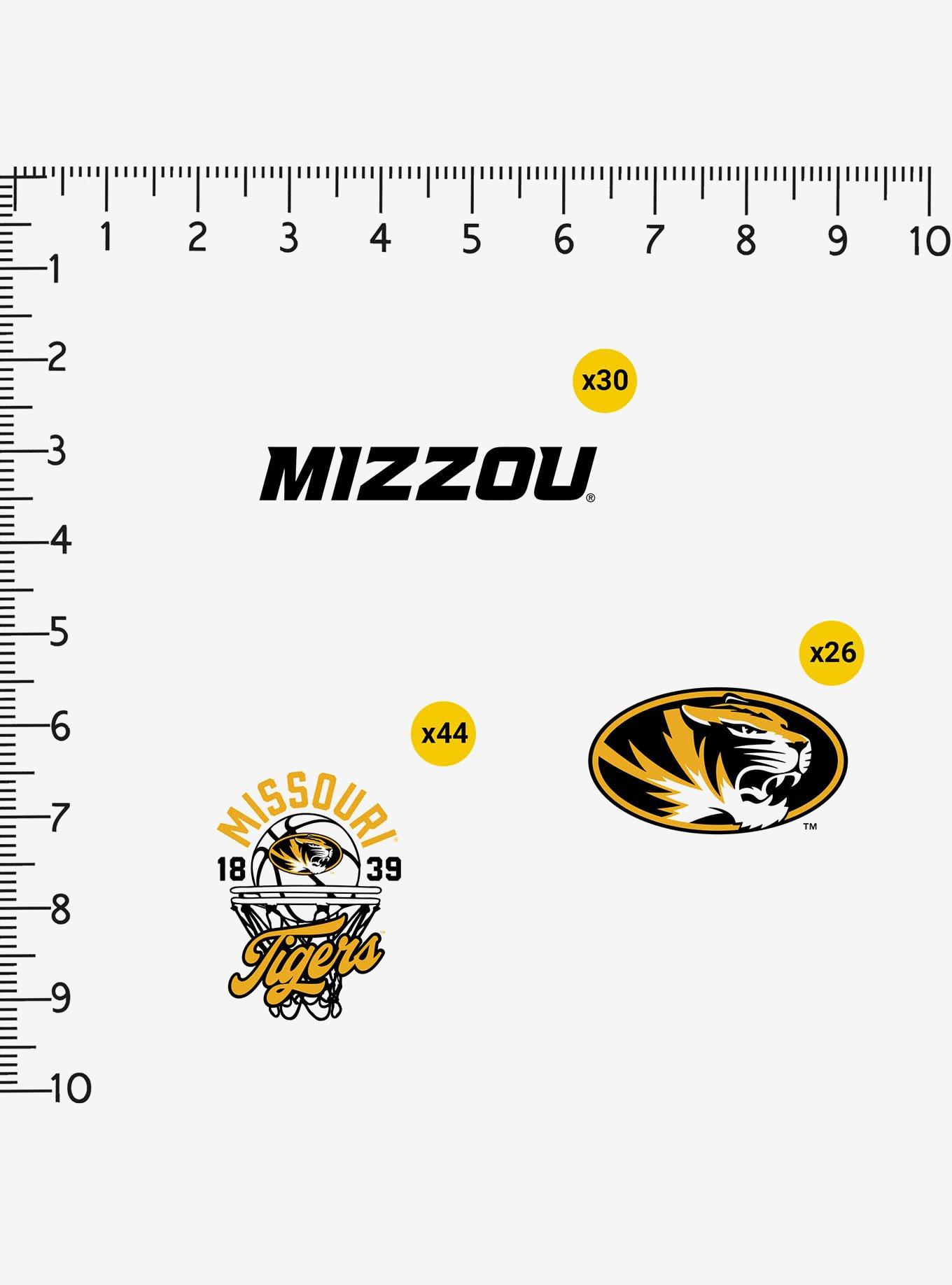 University Of Missouri Mizzou Basketball 100 Ct Sticker Pack, , alternate