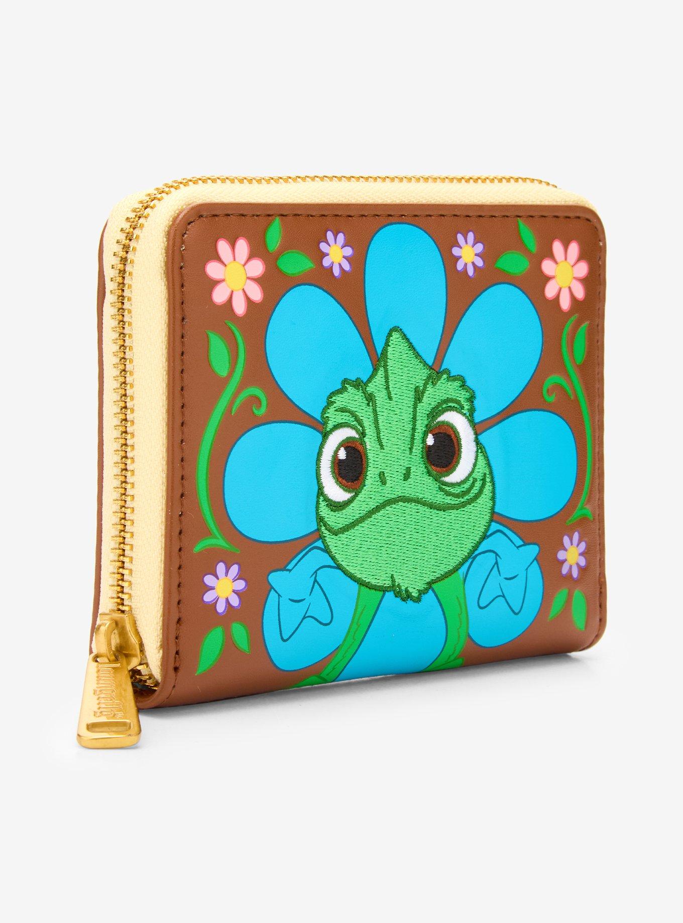 Loungefly Disney Tangled Pascal Flower Zip Wallet — BoxLunch Exclusive, , hi-res