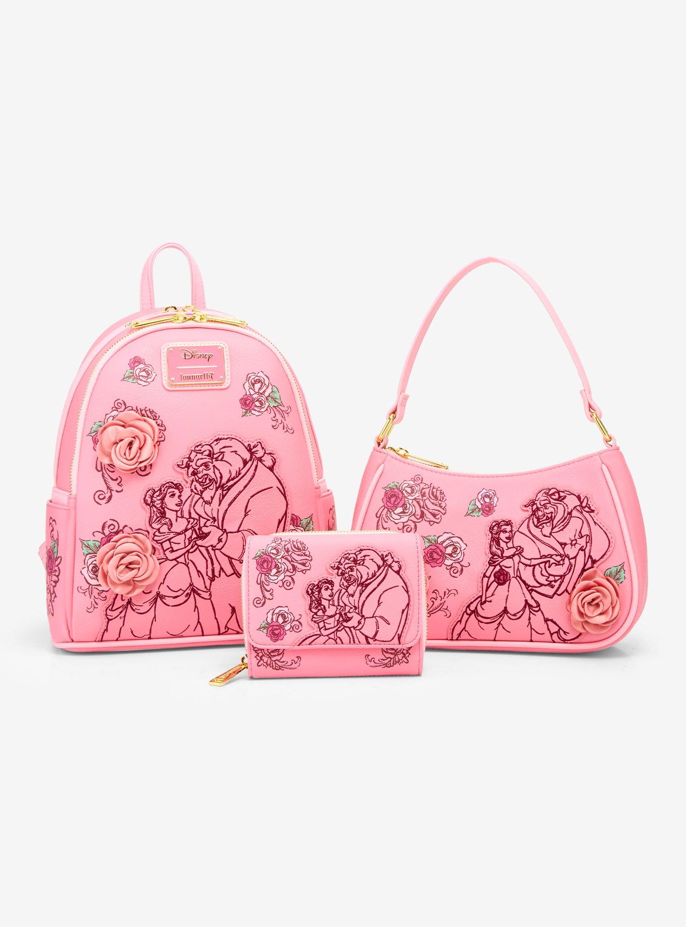 Loungefly Disney Beauty and the Beast Pink Roses Crossbody Bag — BoxLunch Exclusive, , alternate