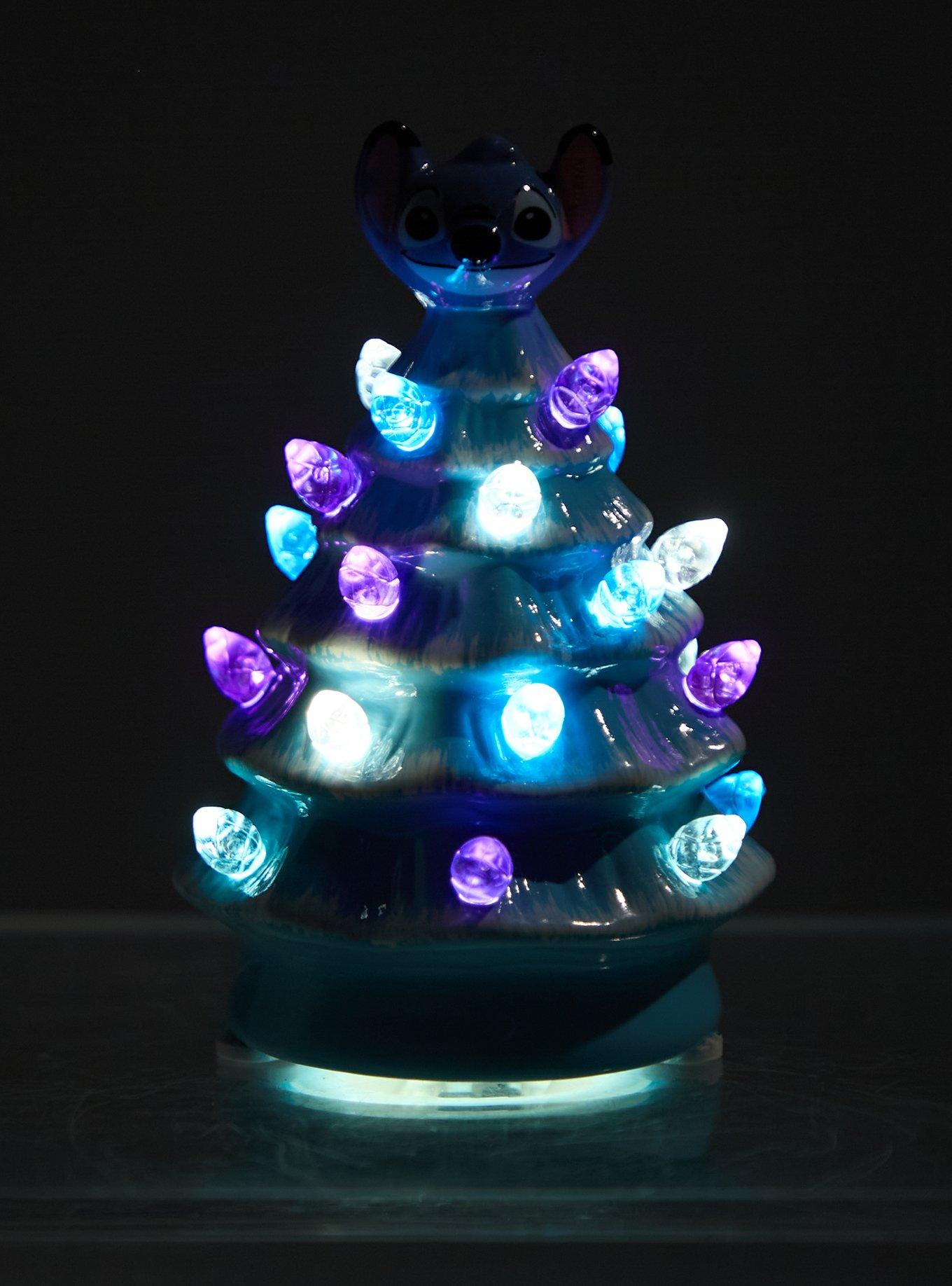 Disney Lilo & Stitch Blue Stitch Light-Up Mini Christmas Tree Figure - BoxLunch Exclusive, , hi-res