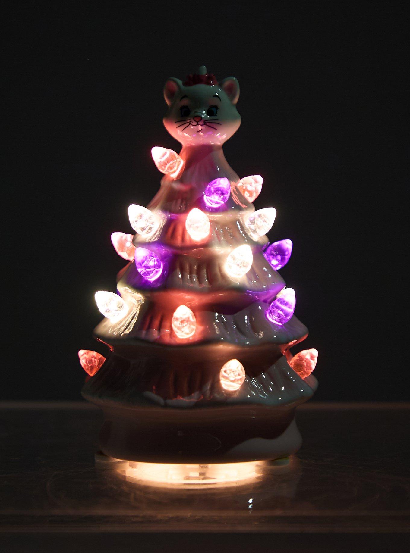 Disney Aristocats Marie Pink Mini Light-Up Christmas Tree Figure - BoxLunch Exclusive, , hi-res
