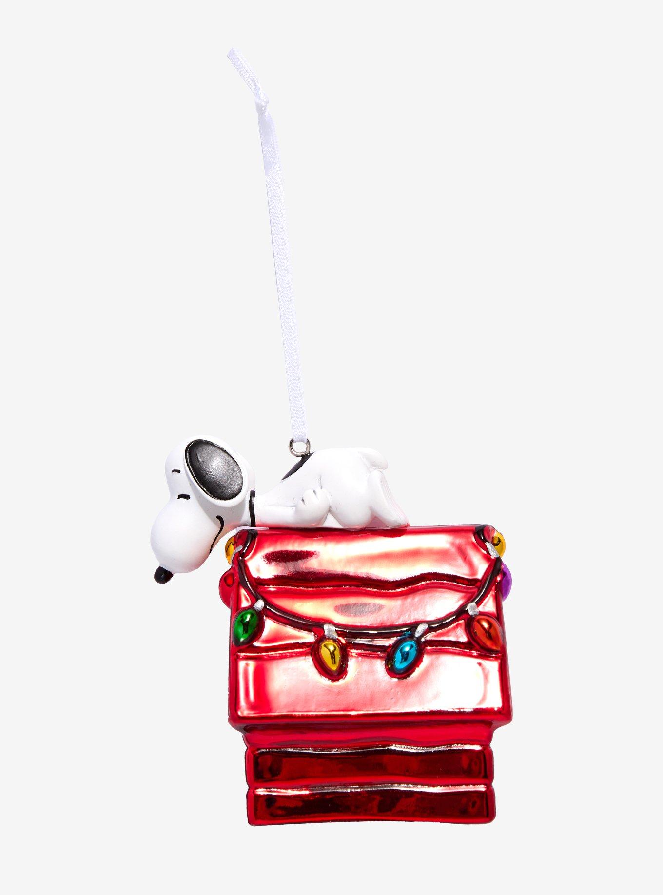 Peanuts Snoopy Decorated Doghouse Figural Ornament