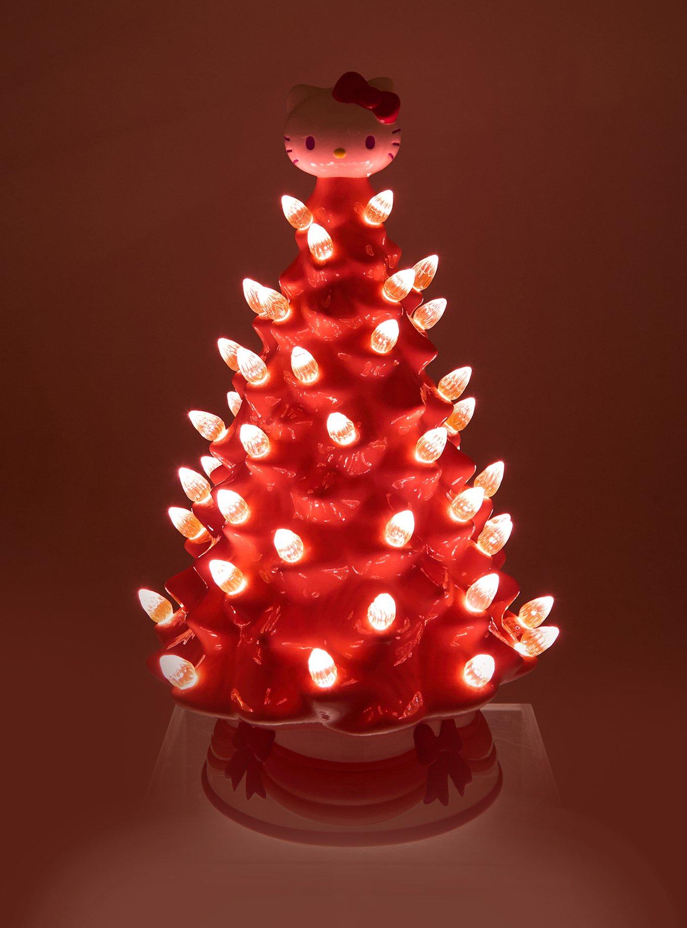 Sanrio Hello Kitty Pink Ceramic Light-Up Christmas Tree - BoxLunch Exclusive, , hi-res