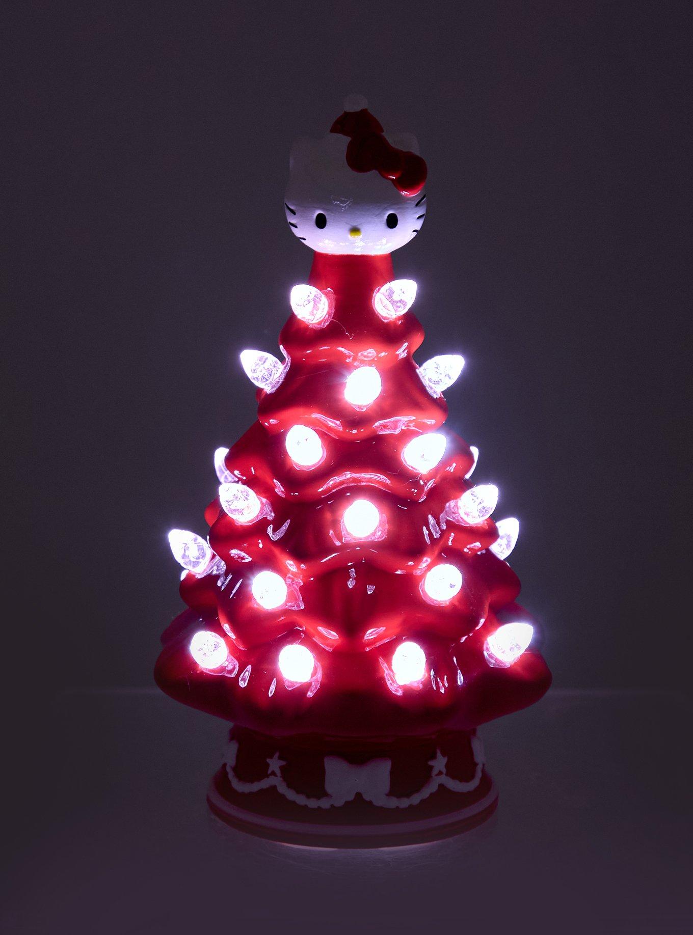Sanrio Hello Kitty Red Light-Up Mini Christmas Tree Figure - BoxLunch Exclusive, , hi-res