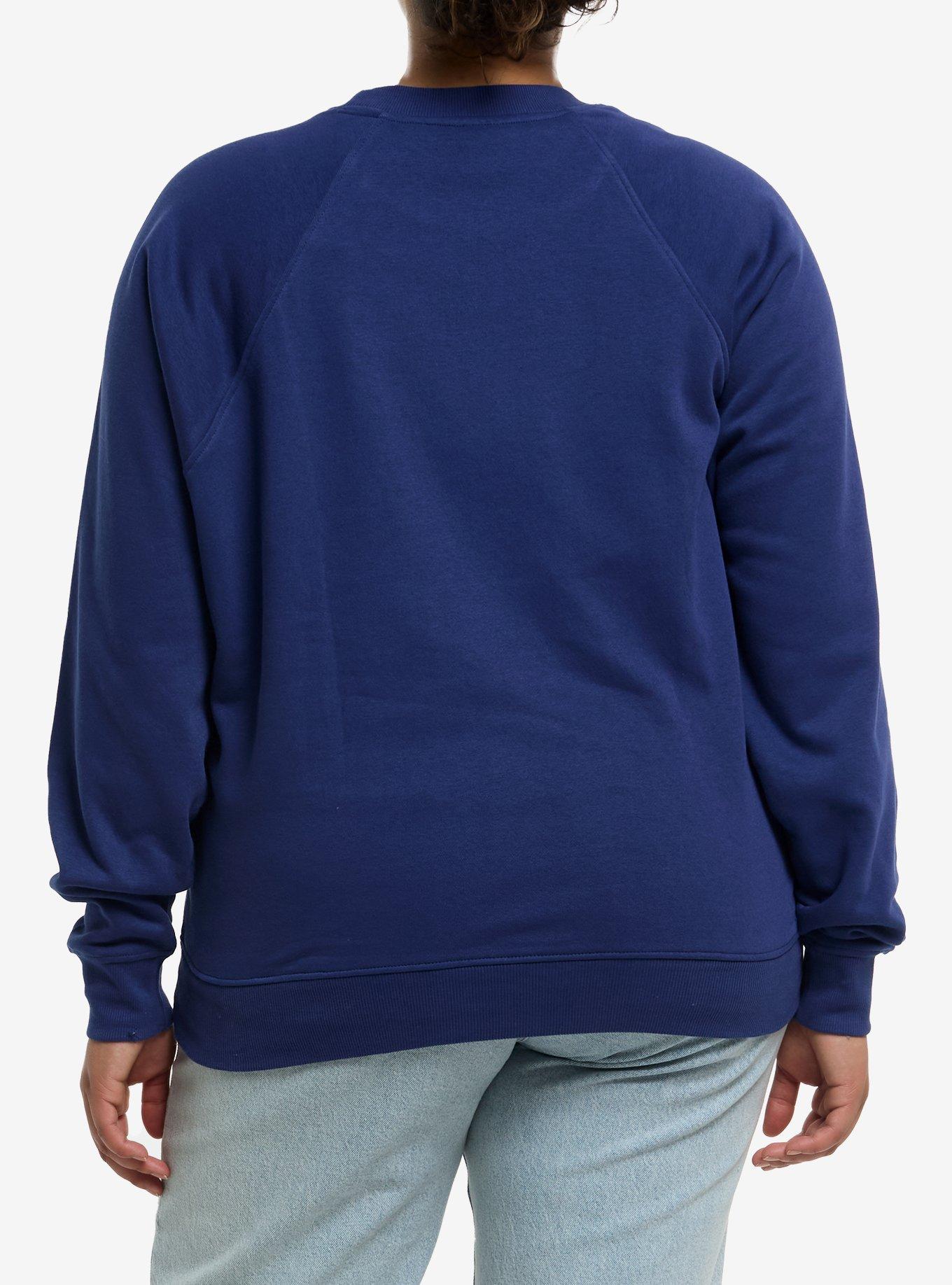 Stranger Things Beam Me Up Sweatshirt Plus Size, BLUE  WHITE, alternate