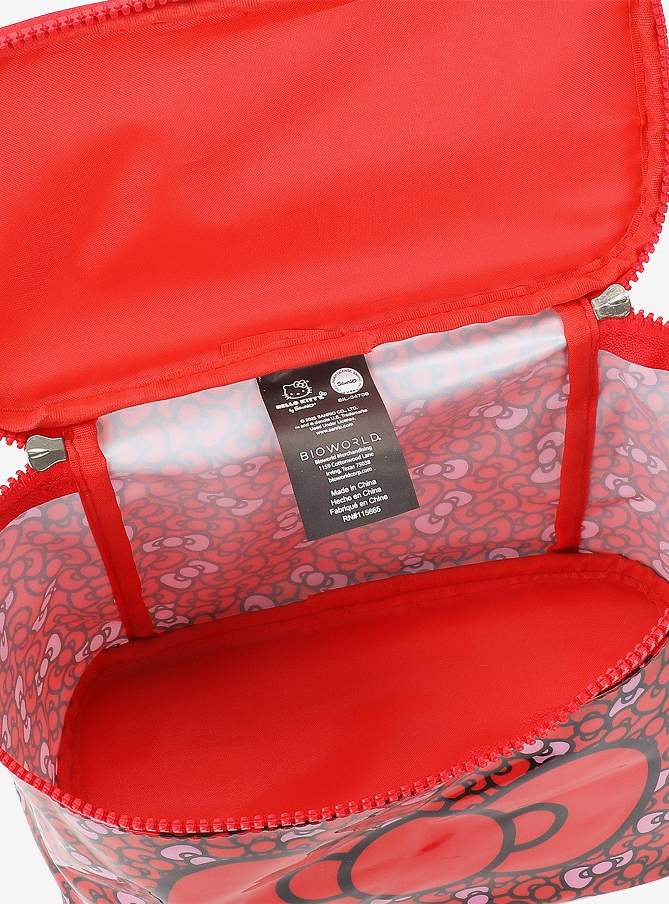 Hello Kitty Bow Allover Print Makeup Bag, , alternate