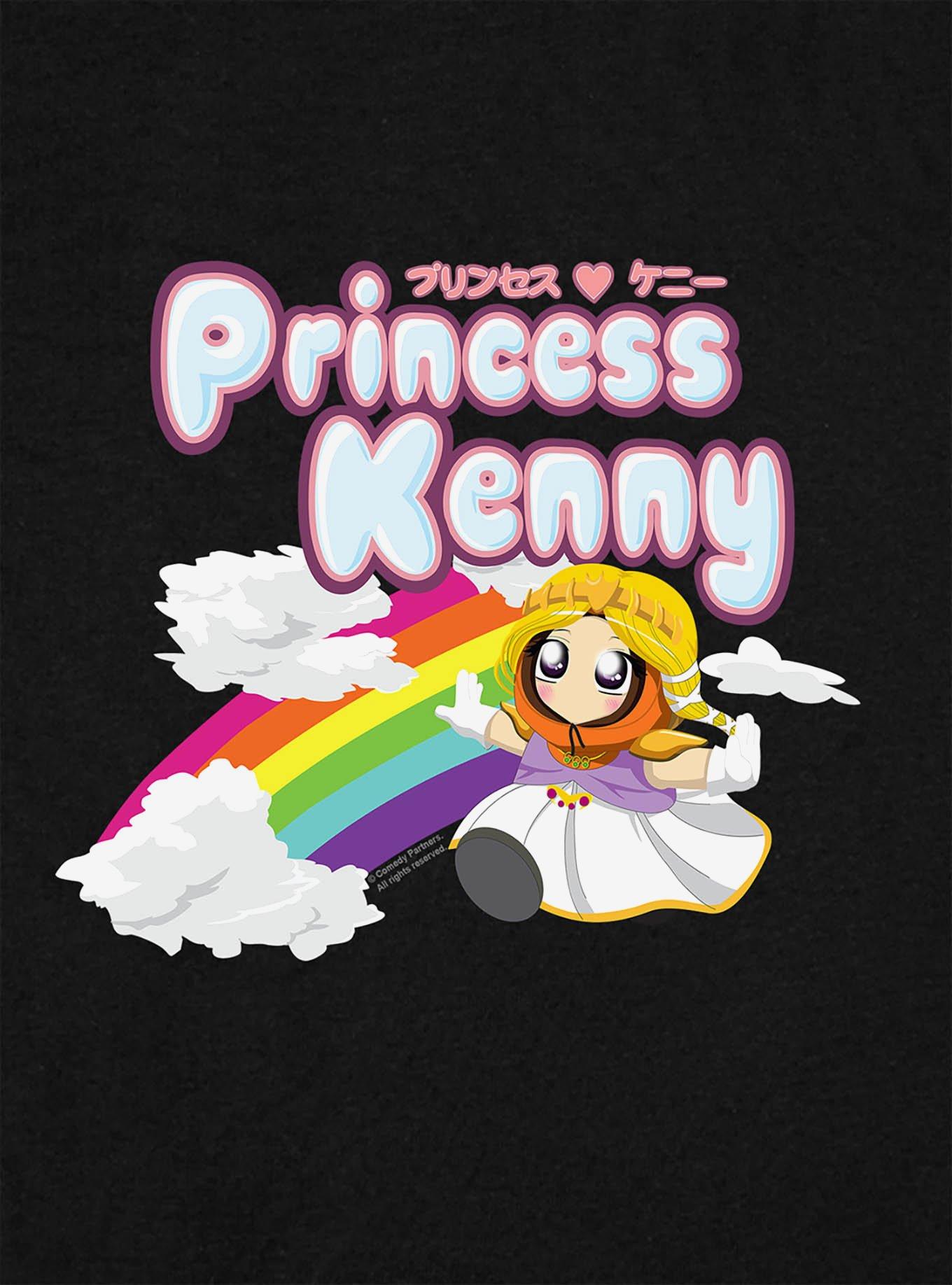 South Park "Princess Kenny" Cap Sleeve Baby Rib Girls Crop Top, BLACK, alternate