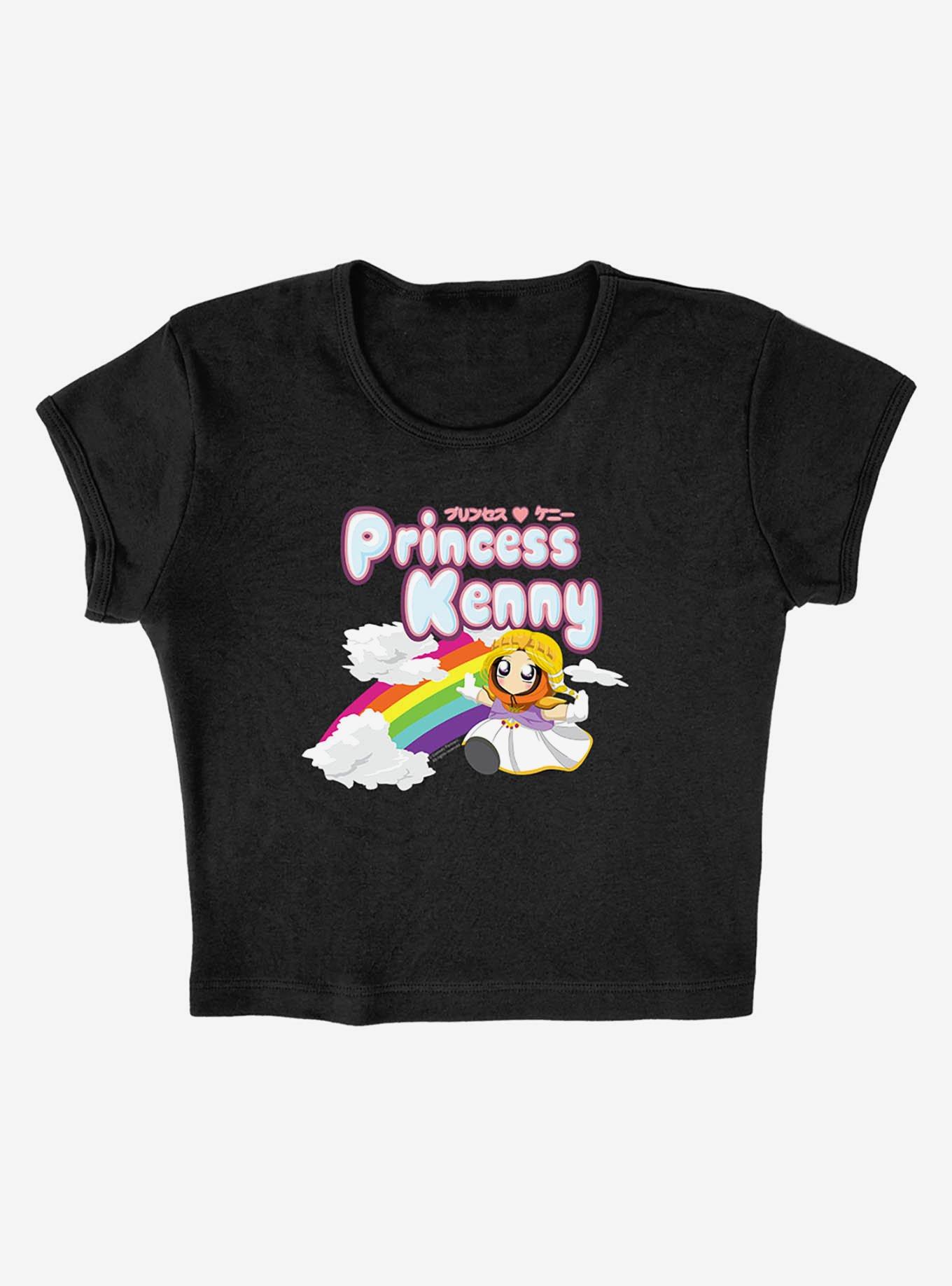 South Park "Princess Kenny" Cap Sleeve Baby Rib Girls Crop Top, BLACK, alternate