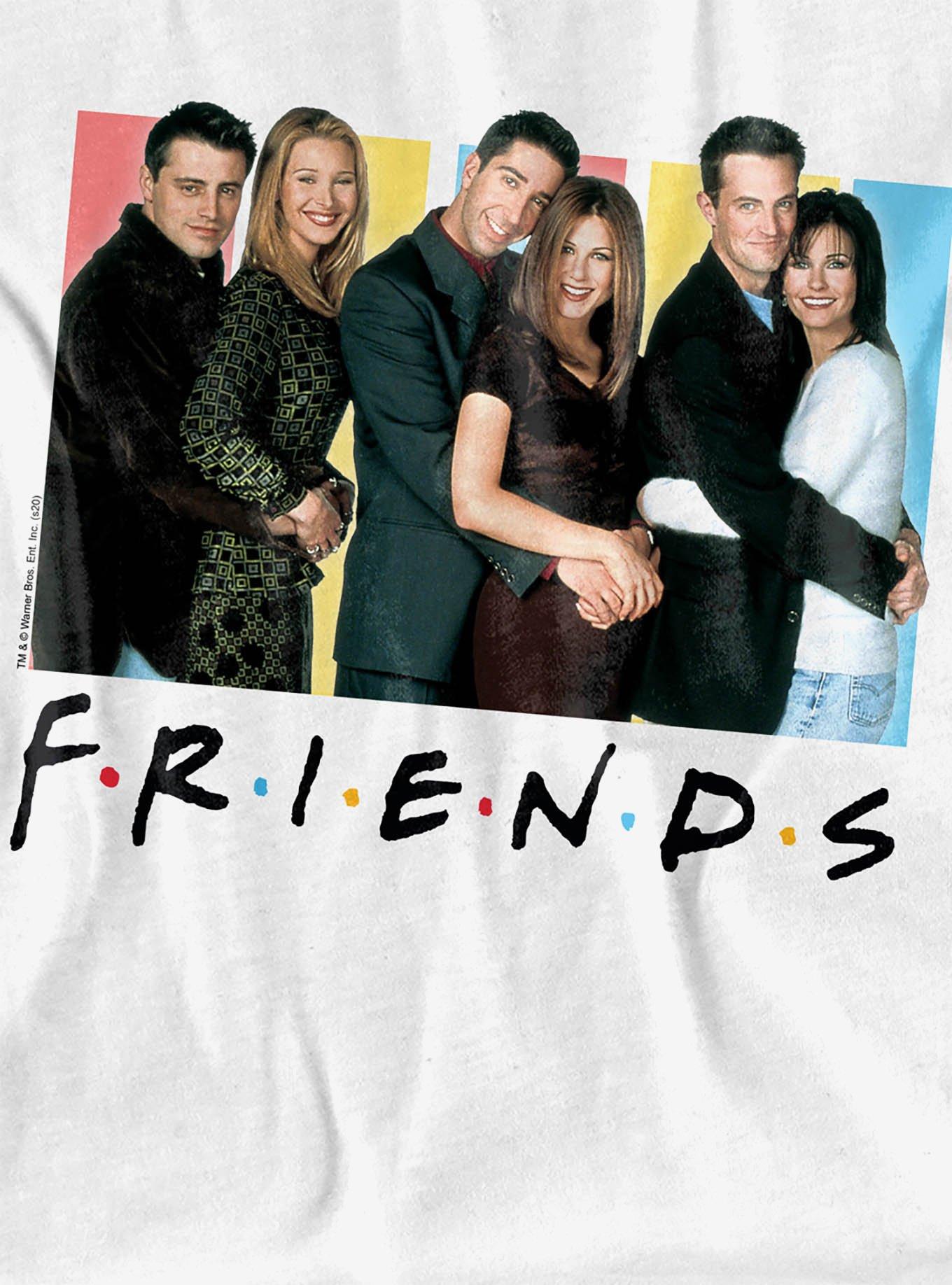 Friends Cast Logo Women's Crop Top T-Shirt, BRIGHT WHITE, alternate
