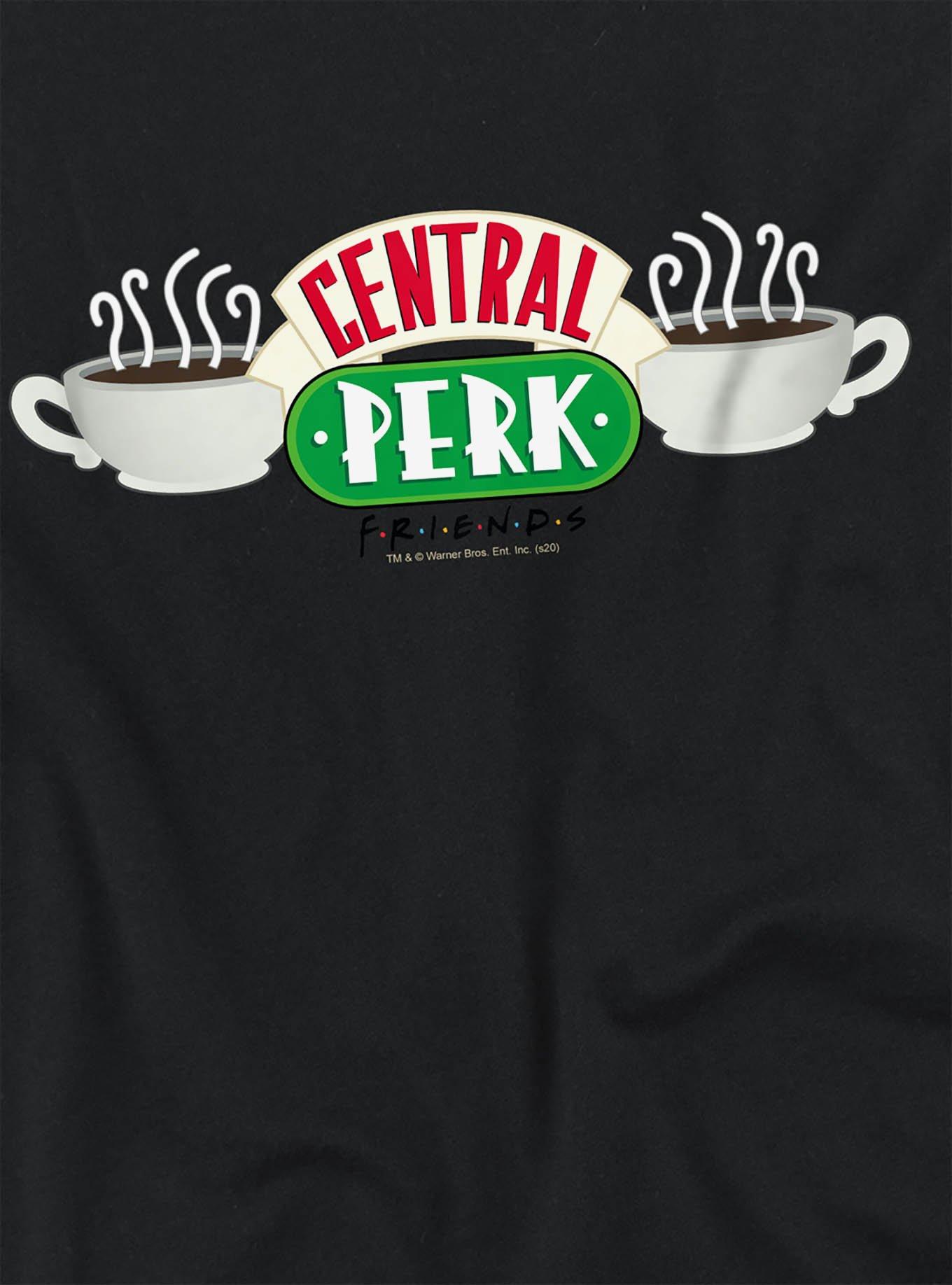 Friends "Central Perk" Logo Women's Crop Top T-Shirt, BLACK, alternate