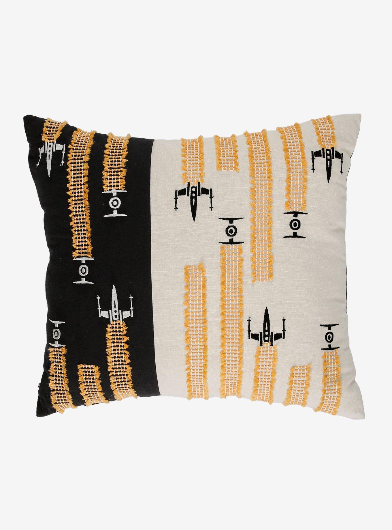 Star Wars X-Wing & TIE Fighter Battle Embroidered Pillow - BoxLunch Exclusive, , hi-res