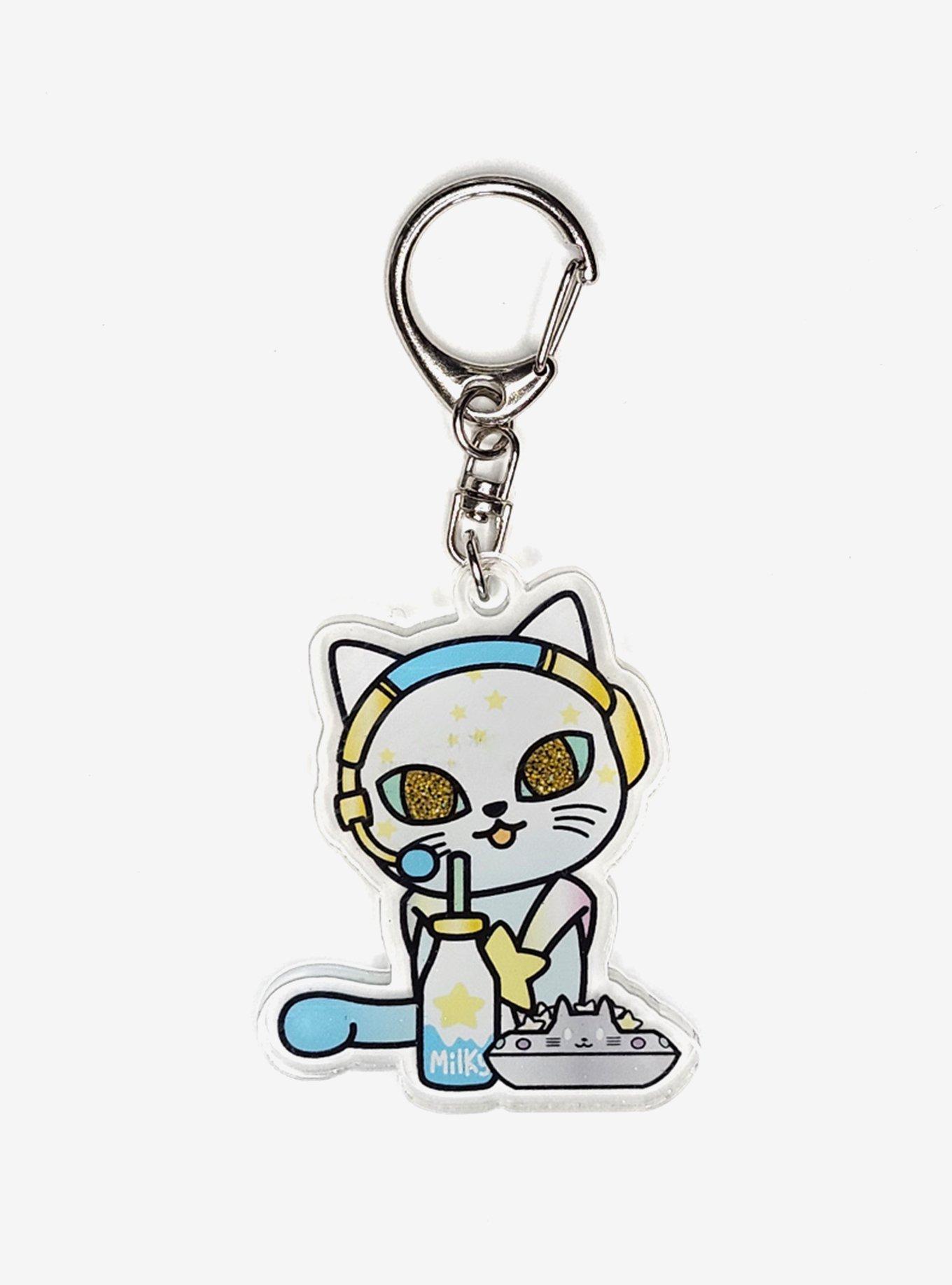 tokidoki Galactic Cats Blind Box Acrylic Keychain, , alternate