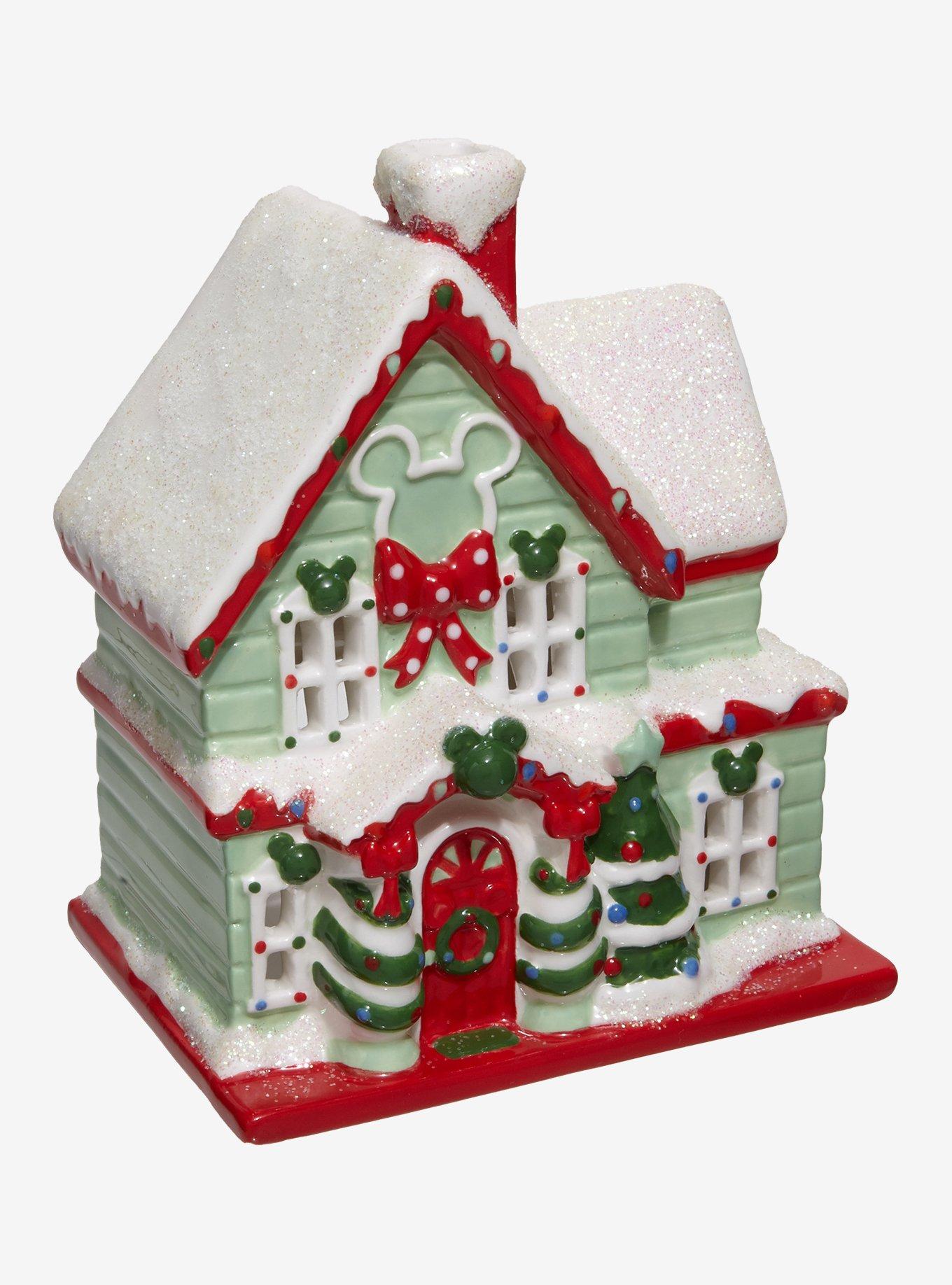 Disney Mickey Mouse Holiday House Glitter Figural Tea Light Holder — BoxLunch Exclusive, , alternate