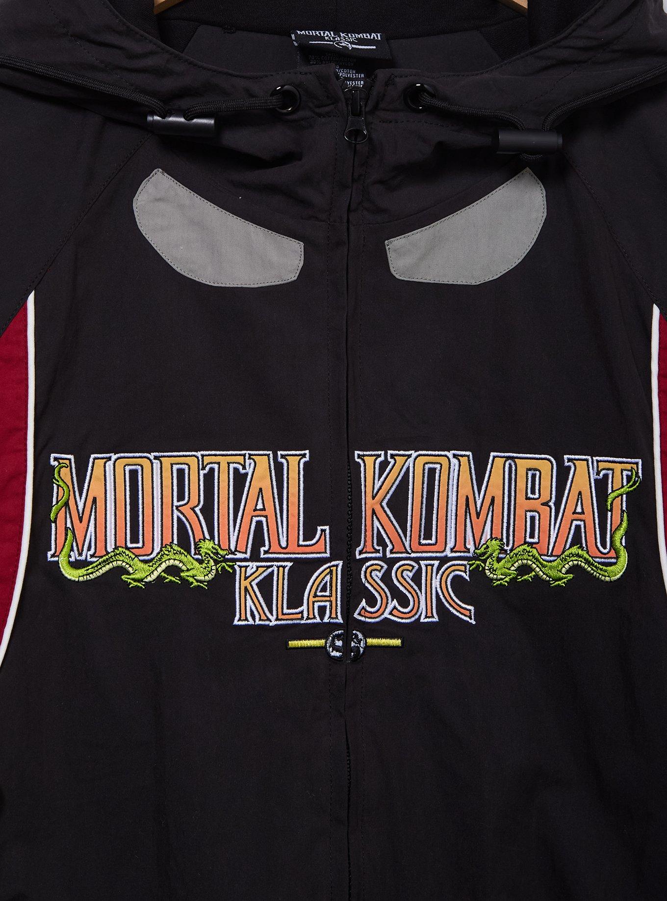 Mortal Kombat Logo Windbreaker - BoxLunch Exclusive, BLACK, alternate