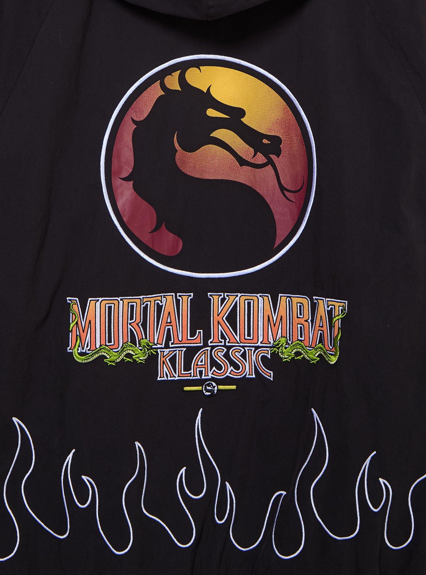 Mortal Kombat Logo Windbreaker - BoxLunch Exclusive, BLACK, alternate