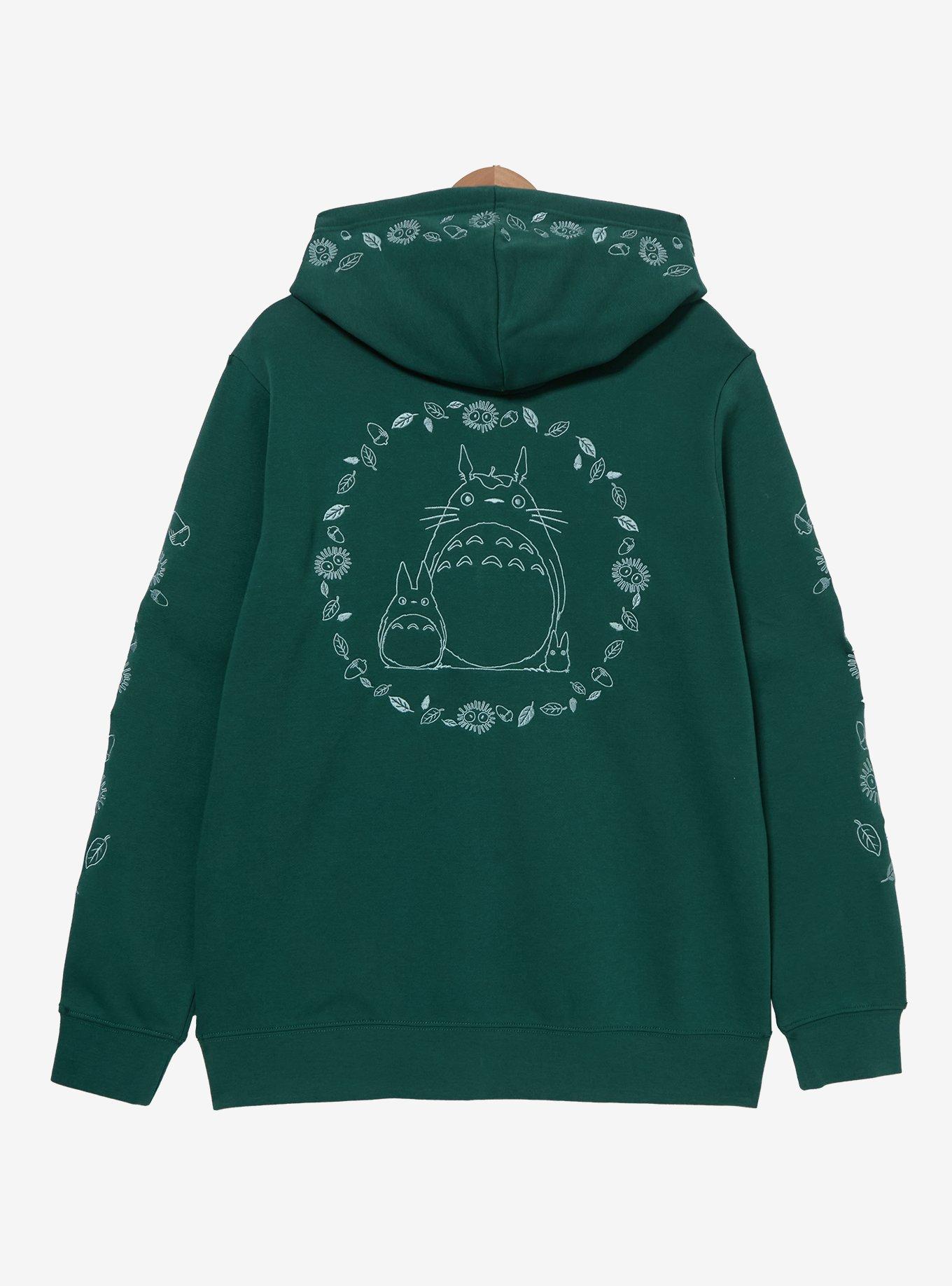 Studio Ghibli® My Neighbor Totoro Embroidered Soot Sprites Women's Zippered Hoodie - BoxLunch Exclusive, , hi-res